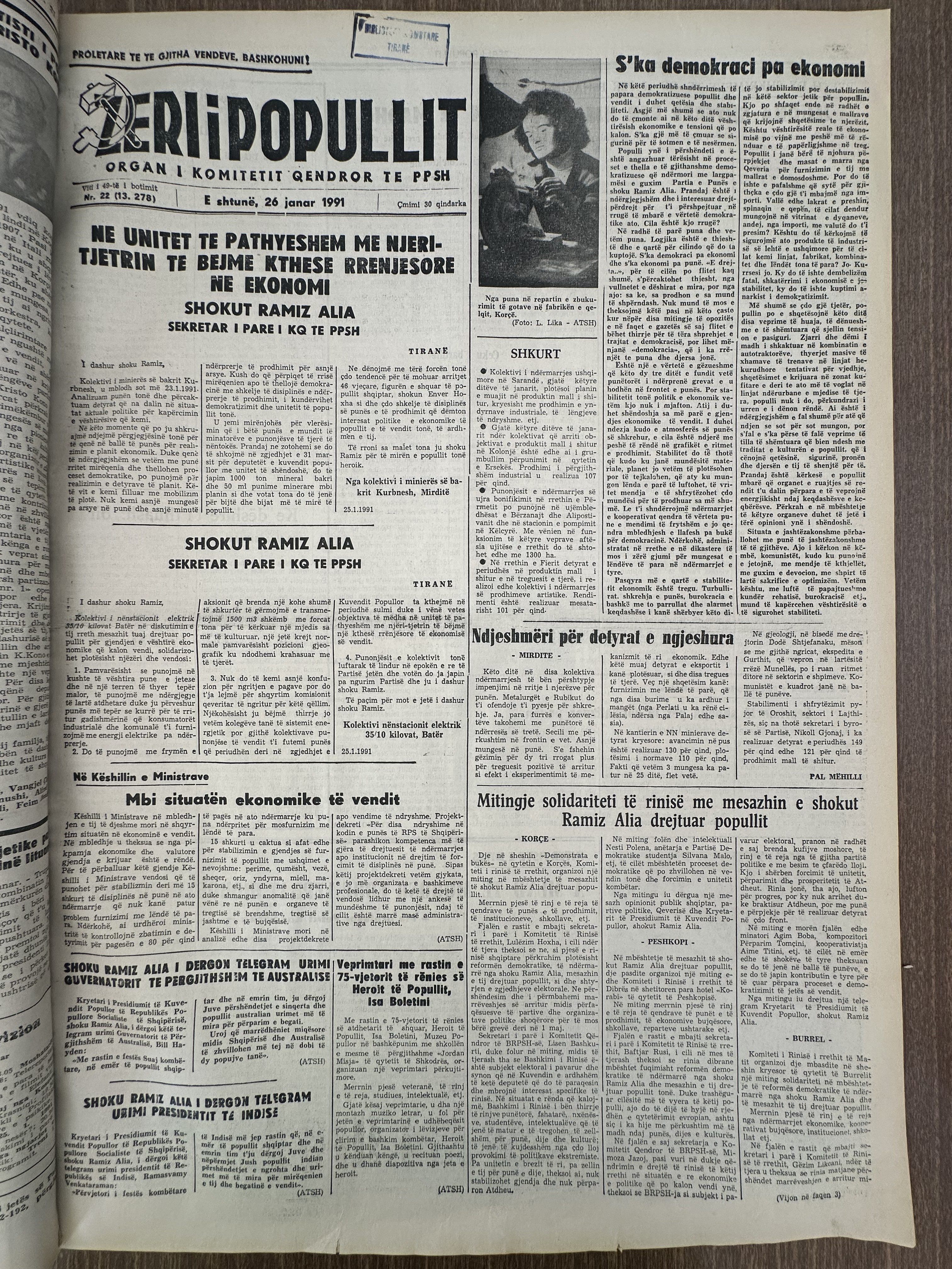 Zëri i Popullit 1991-01-26