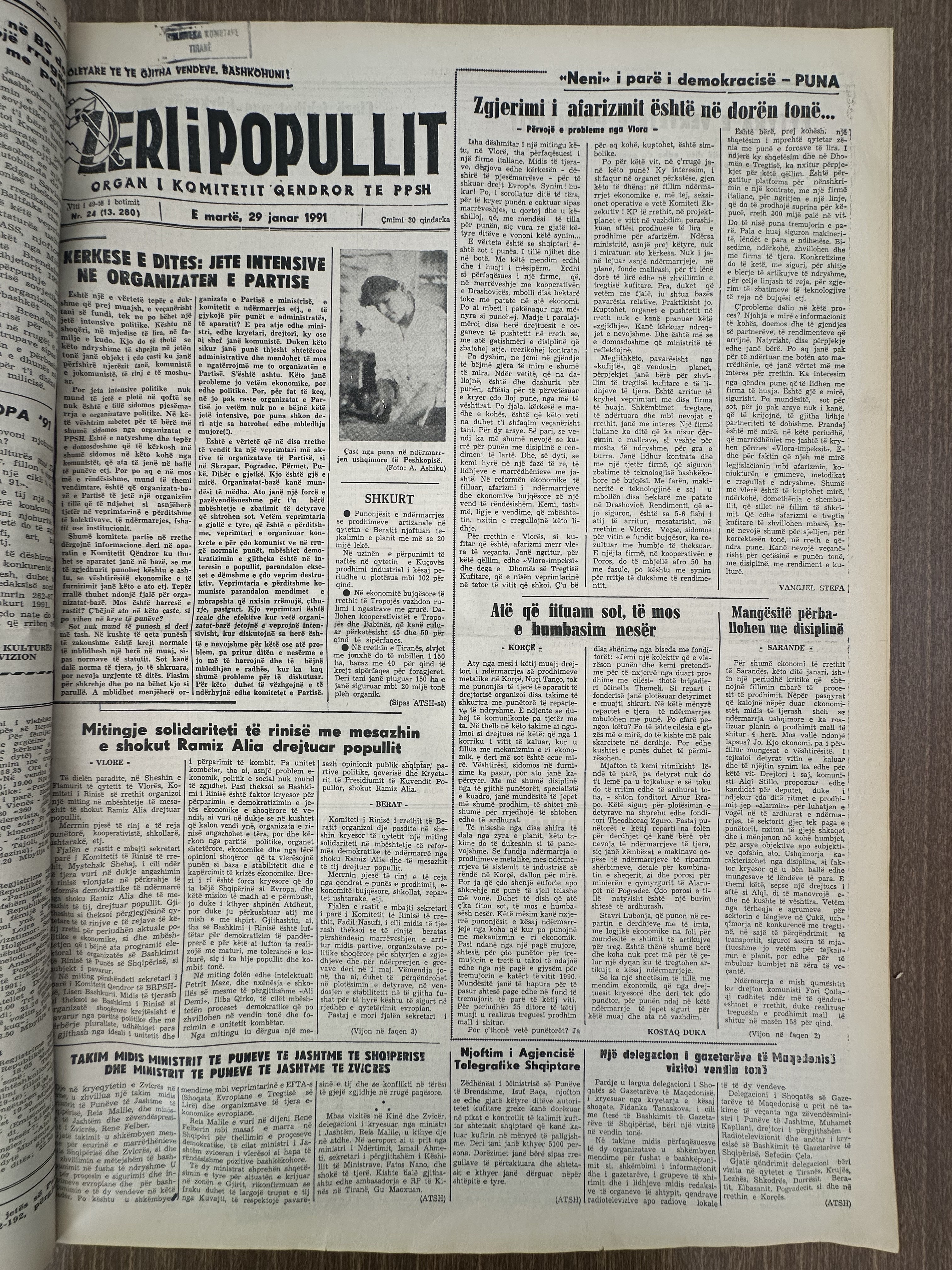 Zëri i Popullit 1991-01-29