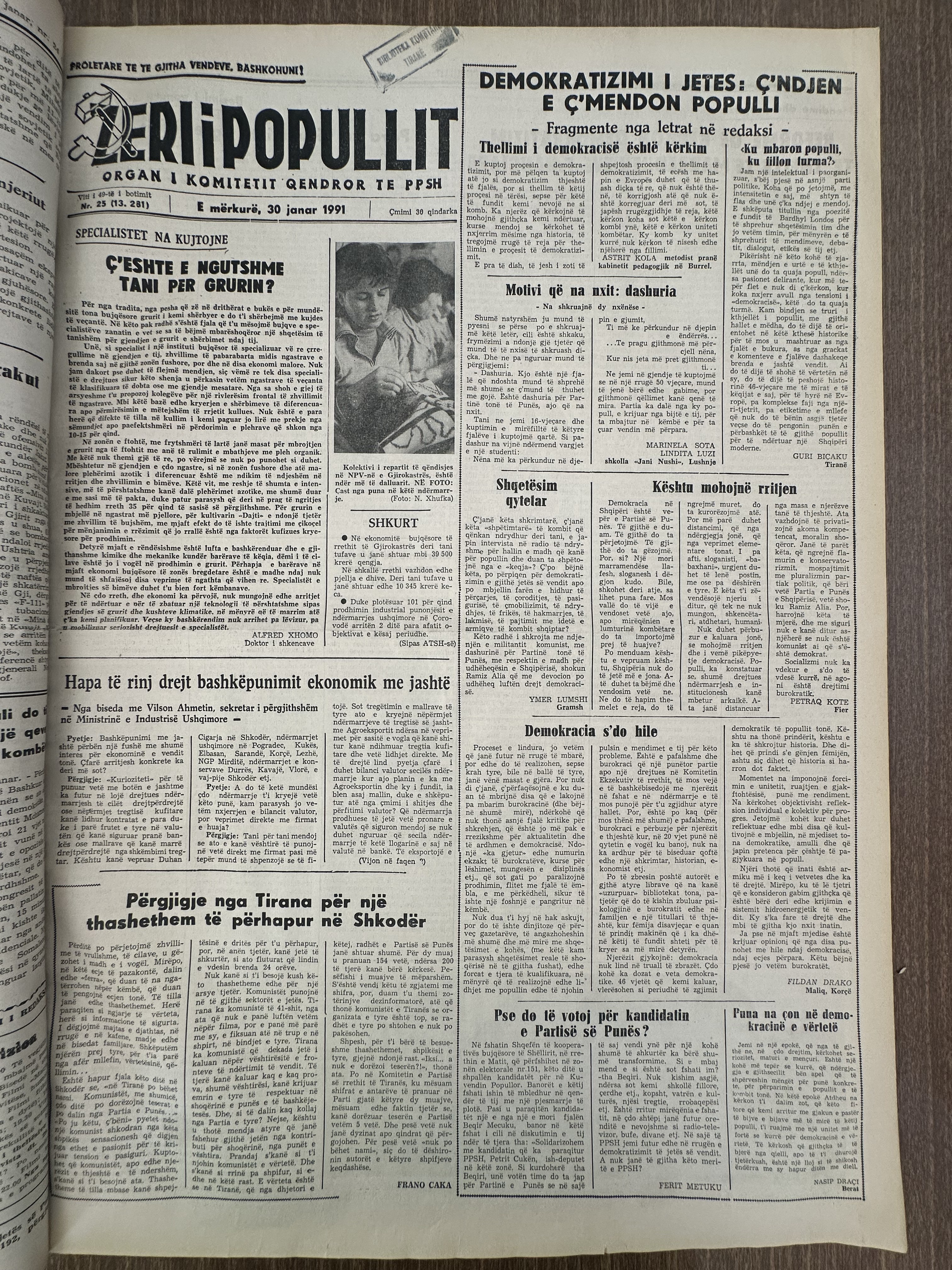 Zëri i Popullit 1991-01-30