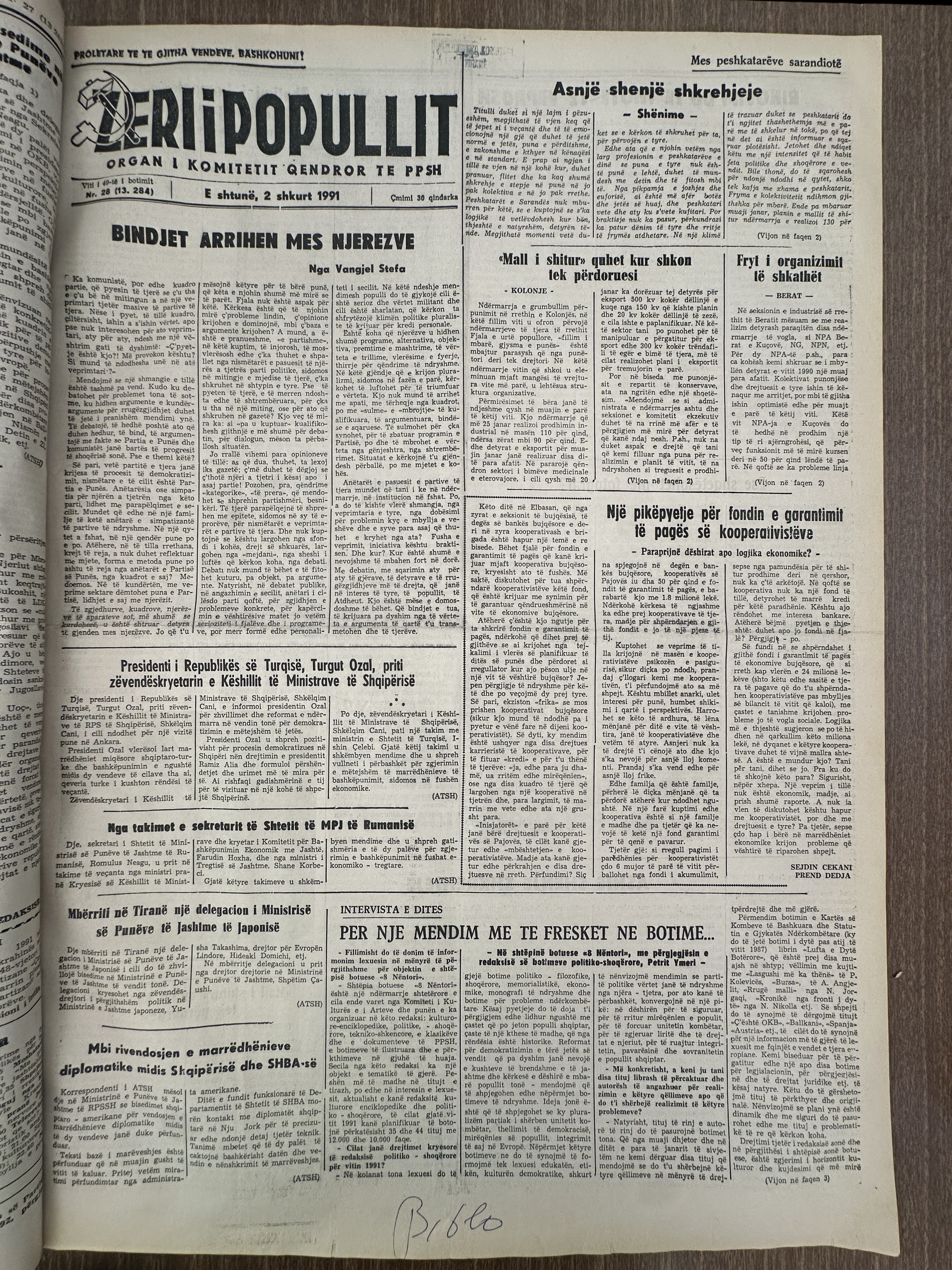 Zëri i Popullit 1991-02-02