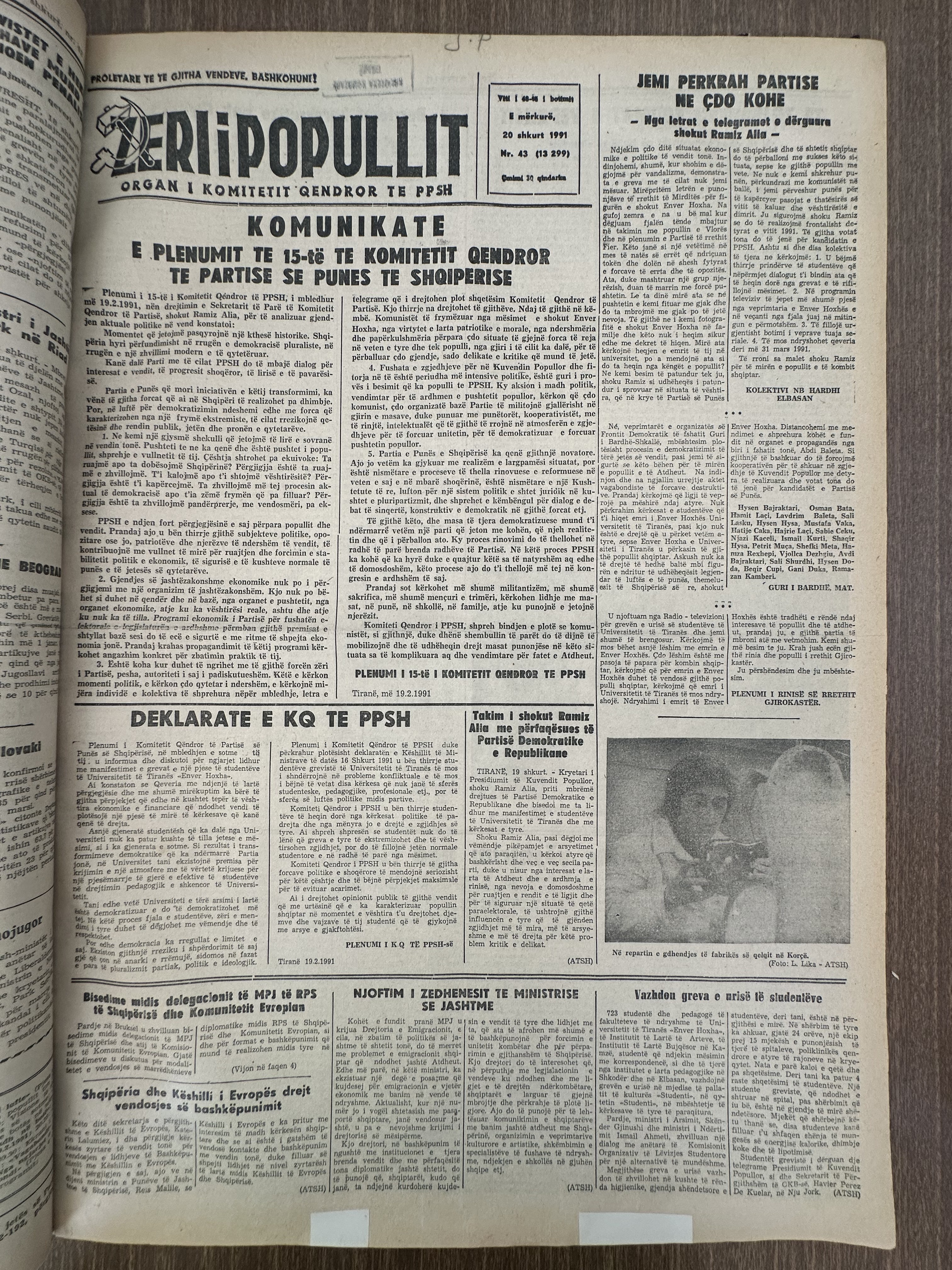 Zëri i Popullit 1991-02-20