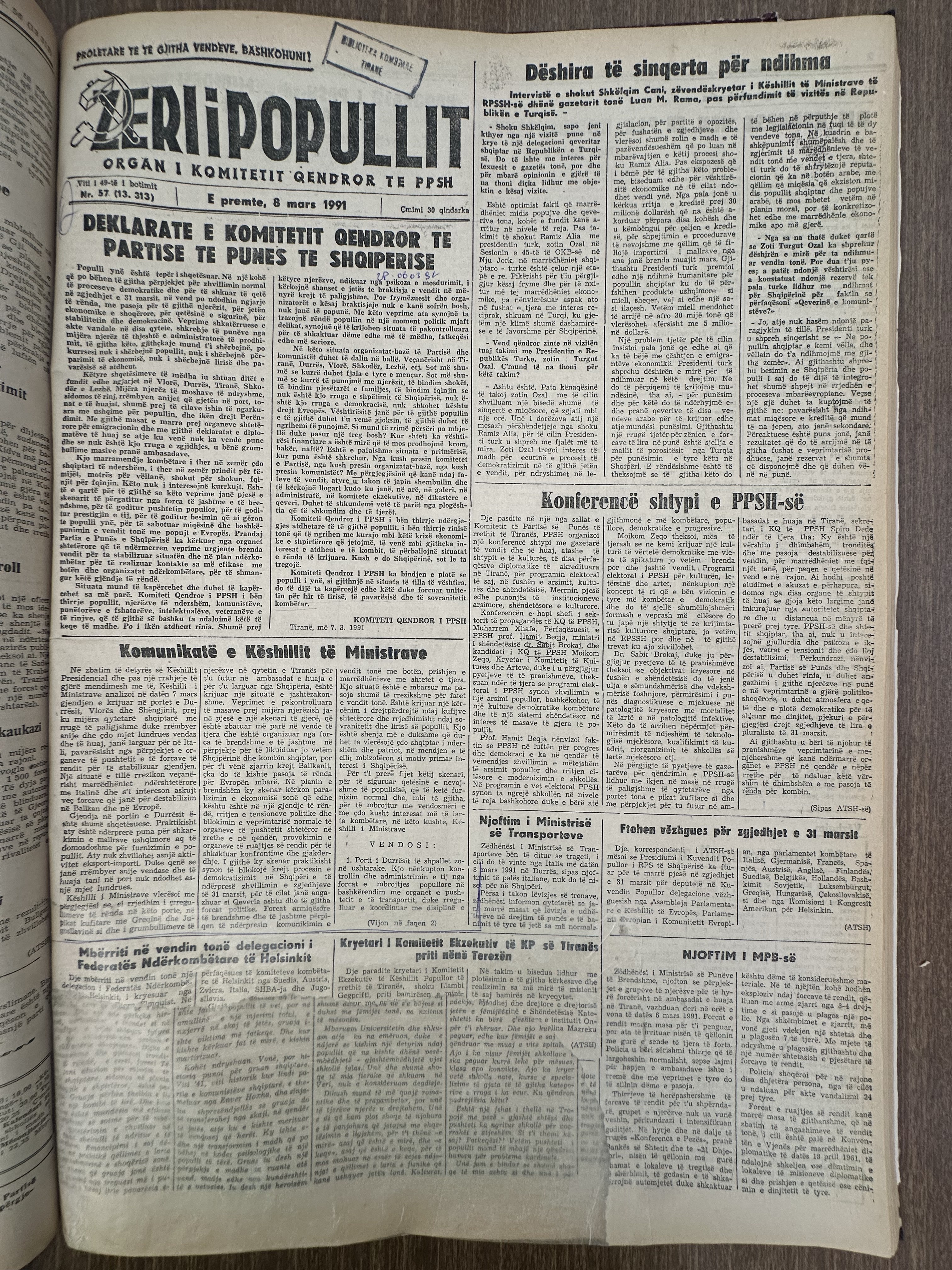 Zëri i Popullit 1991-03-08