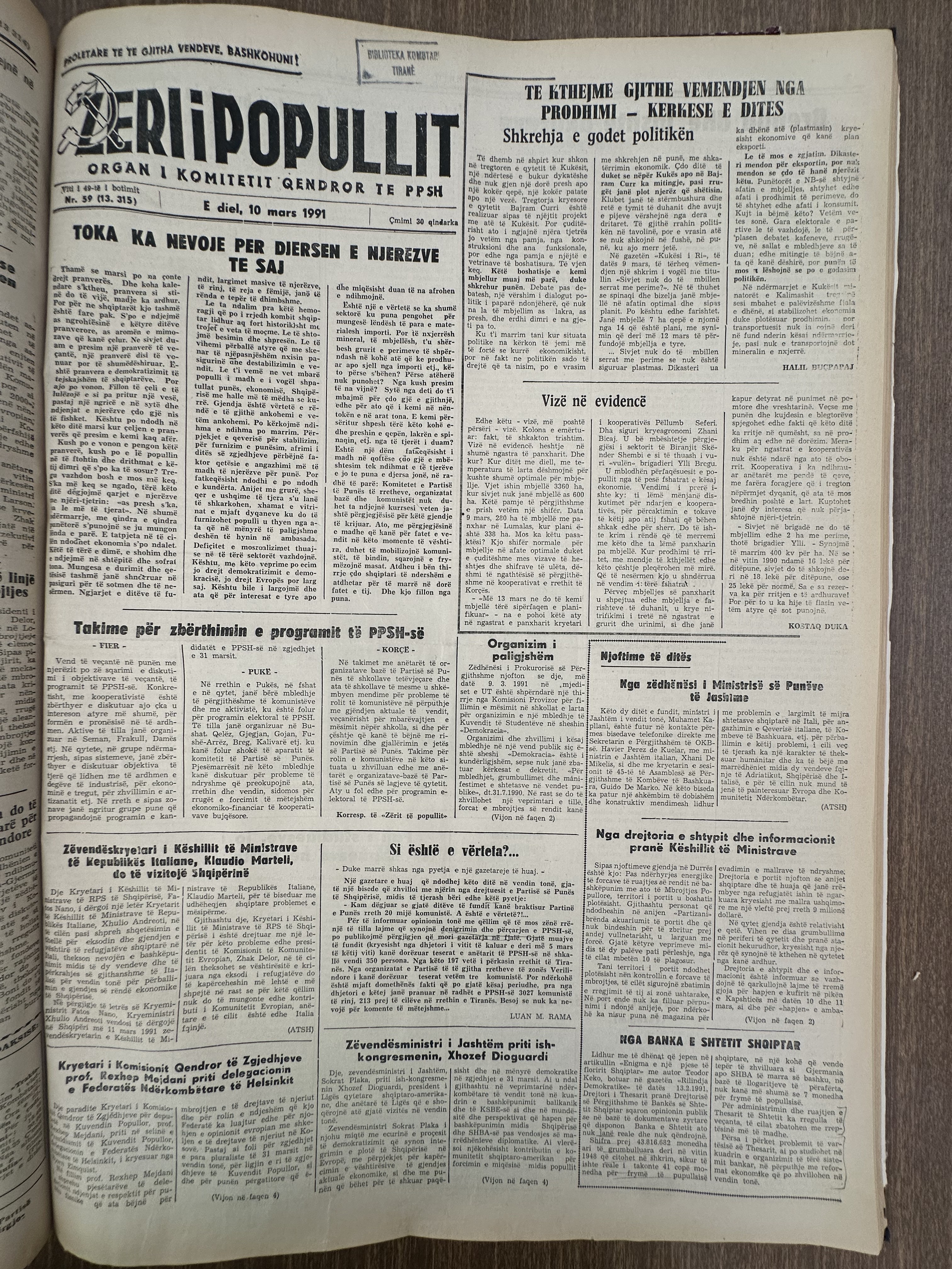 Zëri i Popullit 1991-03-10