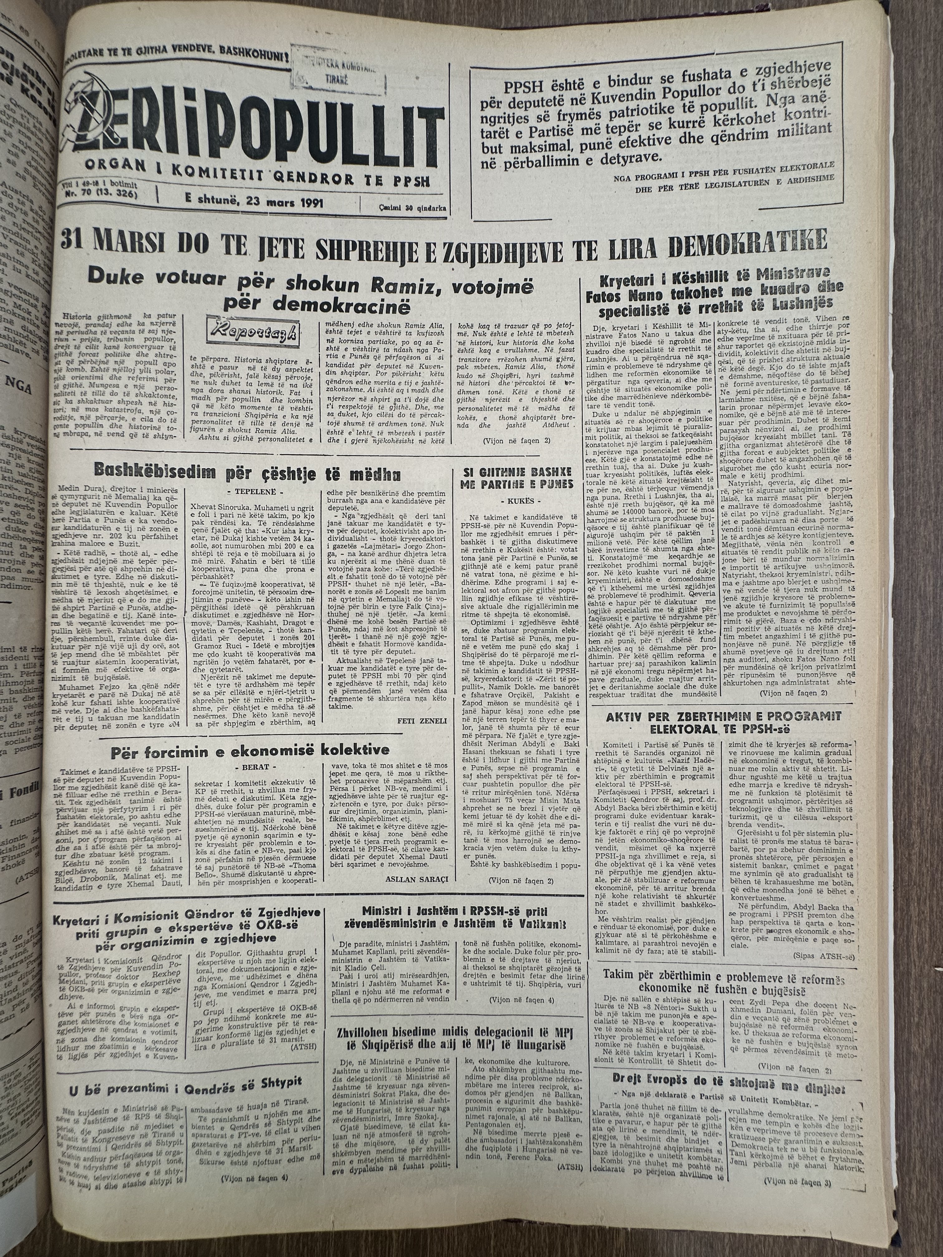 Zëri i Popullit 1991-03-23