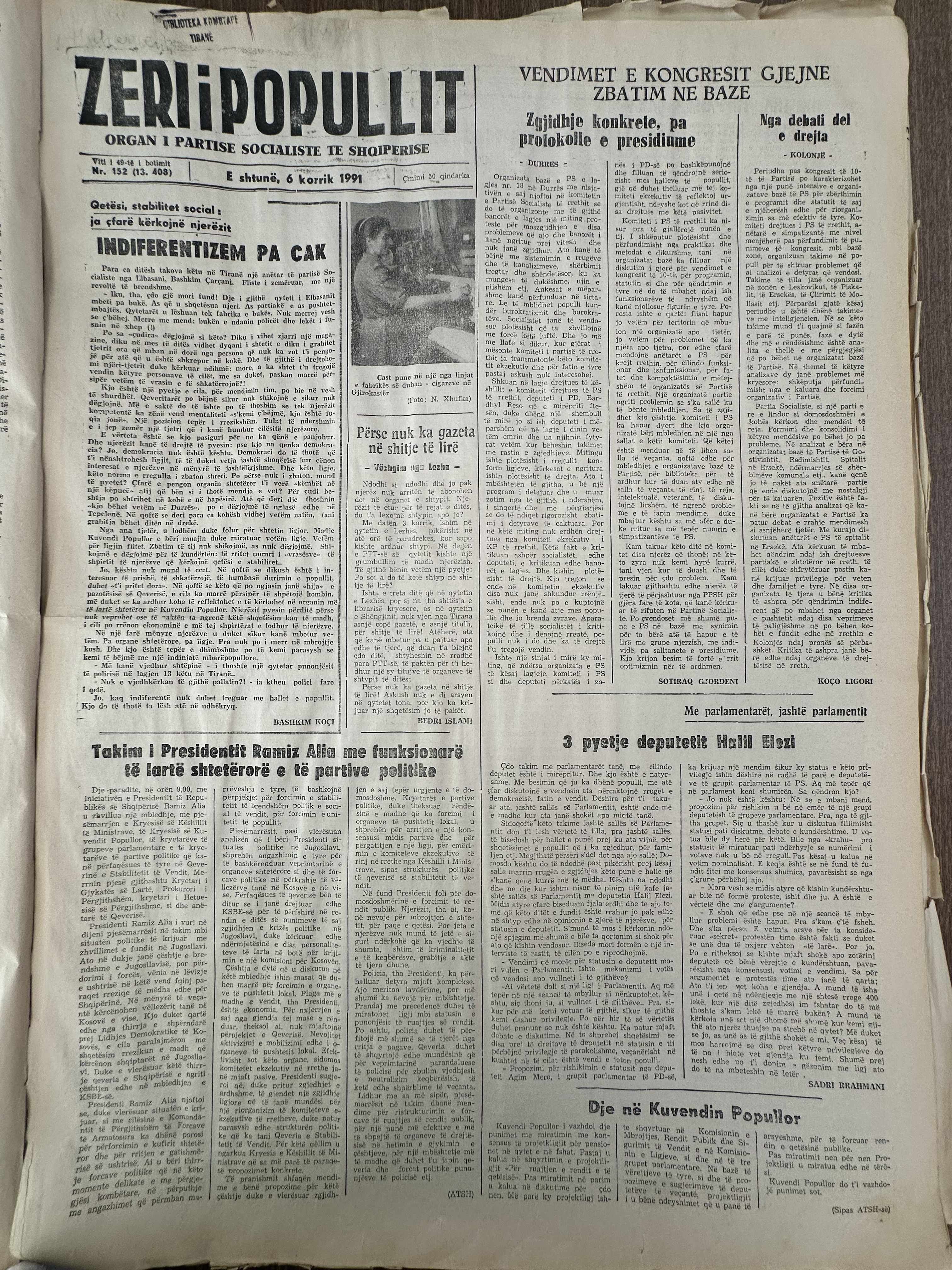 Zëri i Popullit 1991-07-06
