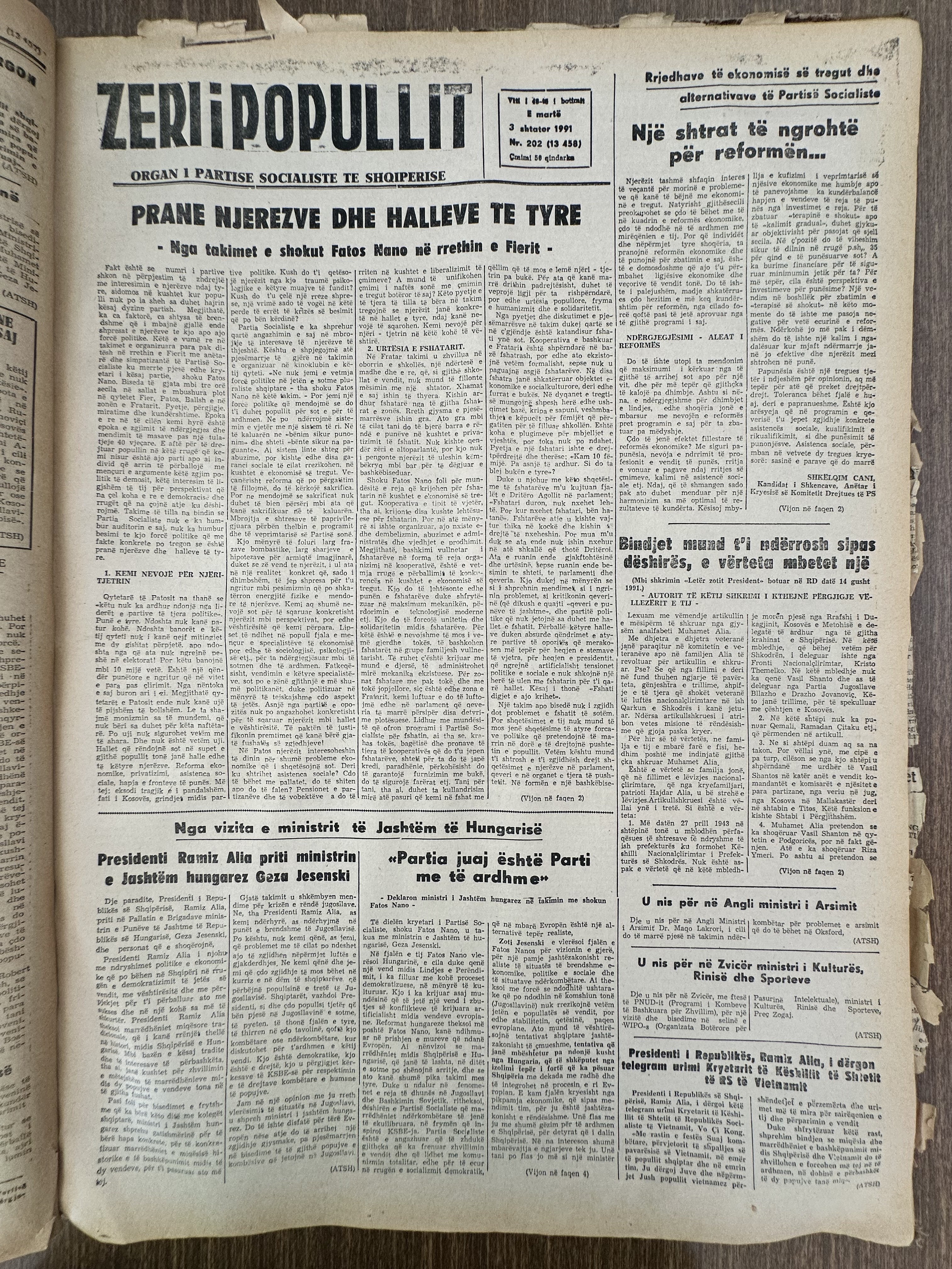 Zëri i Popullit 1991-09-03