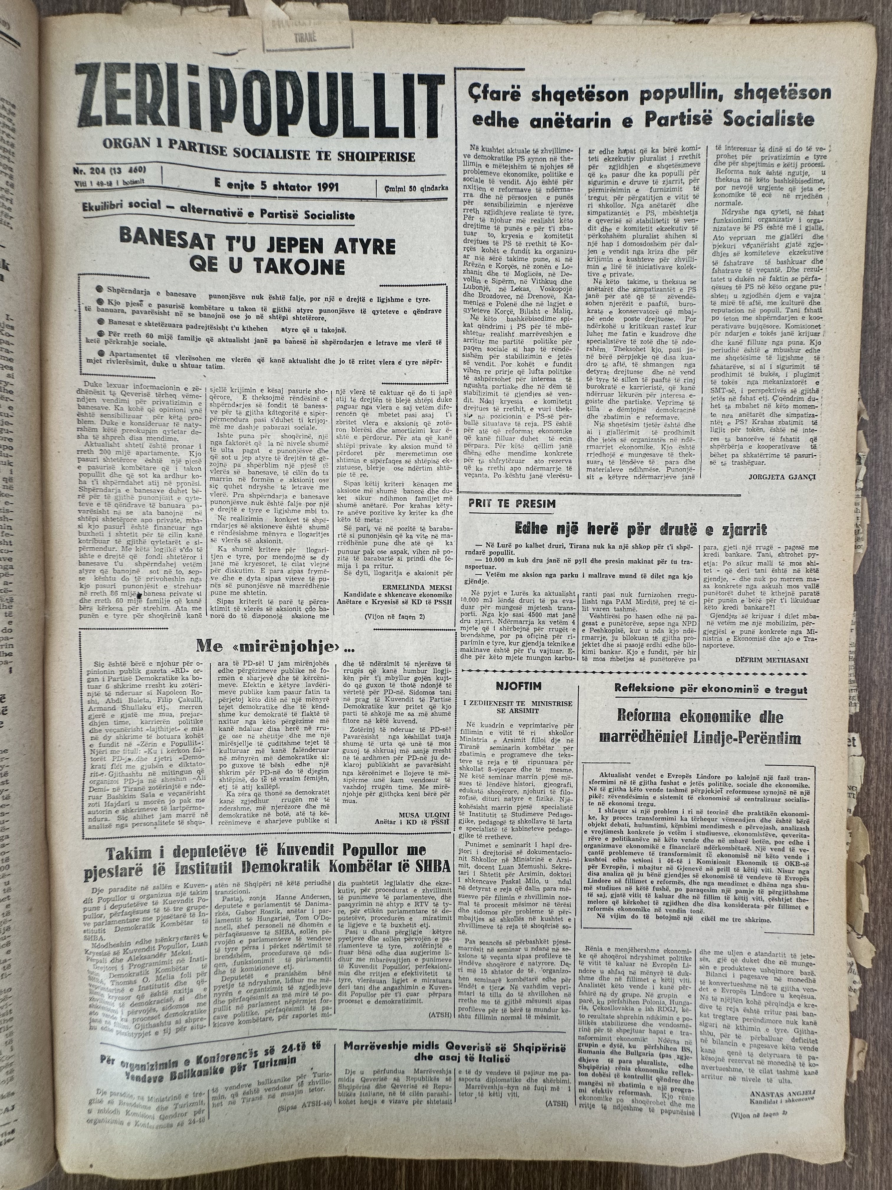 Zëri i Popullit 1991-09-05