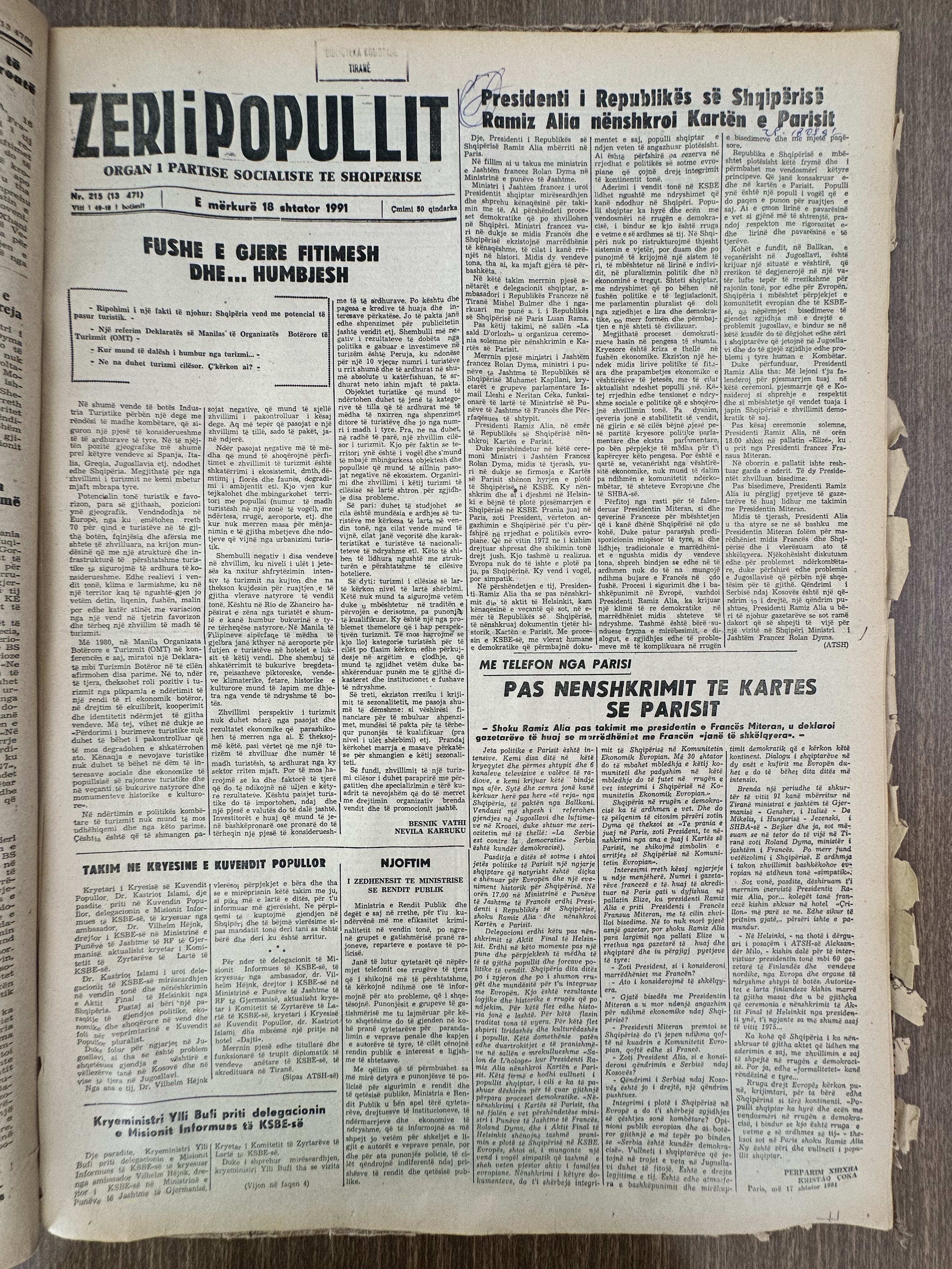 Zëri i Popullit 1991-02-18