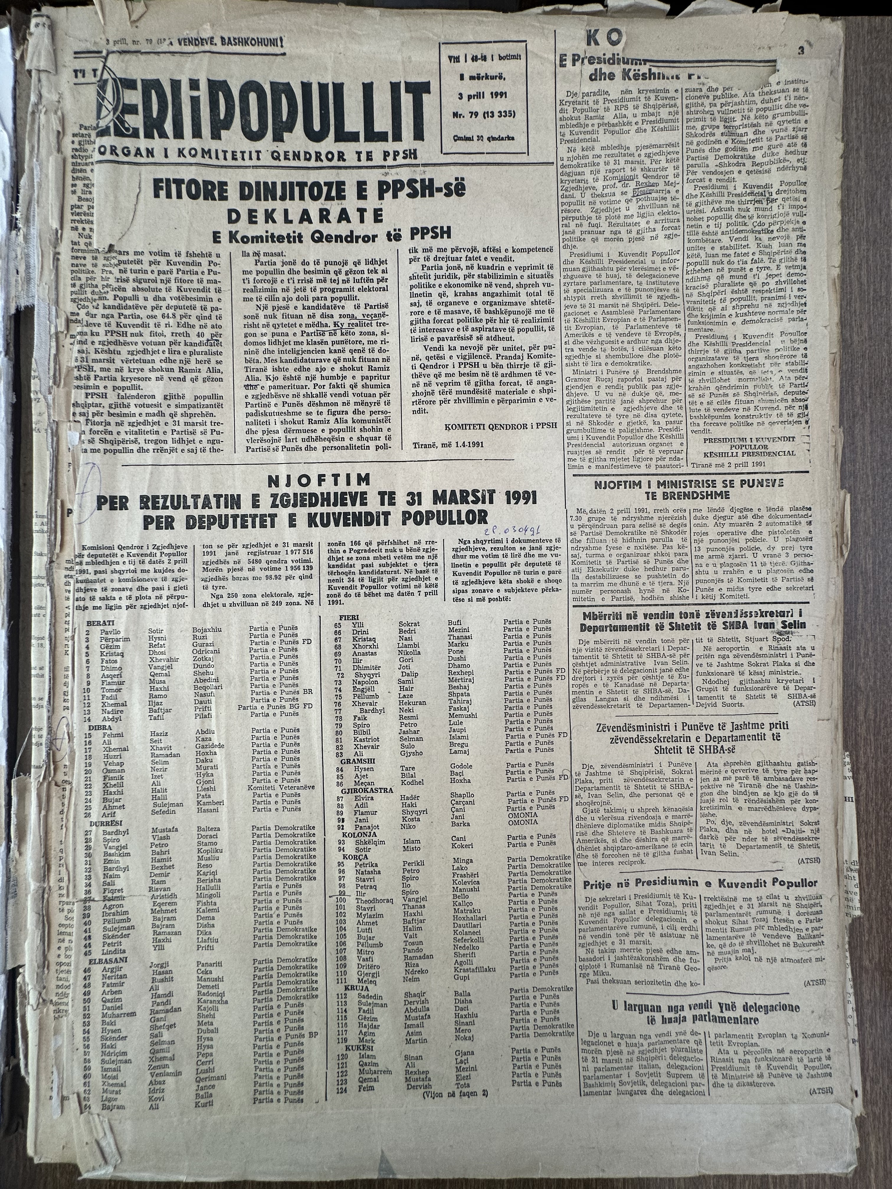 Zëri i Popullit 1991-04-03