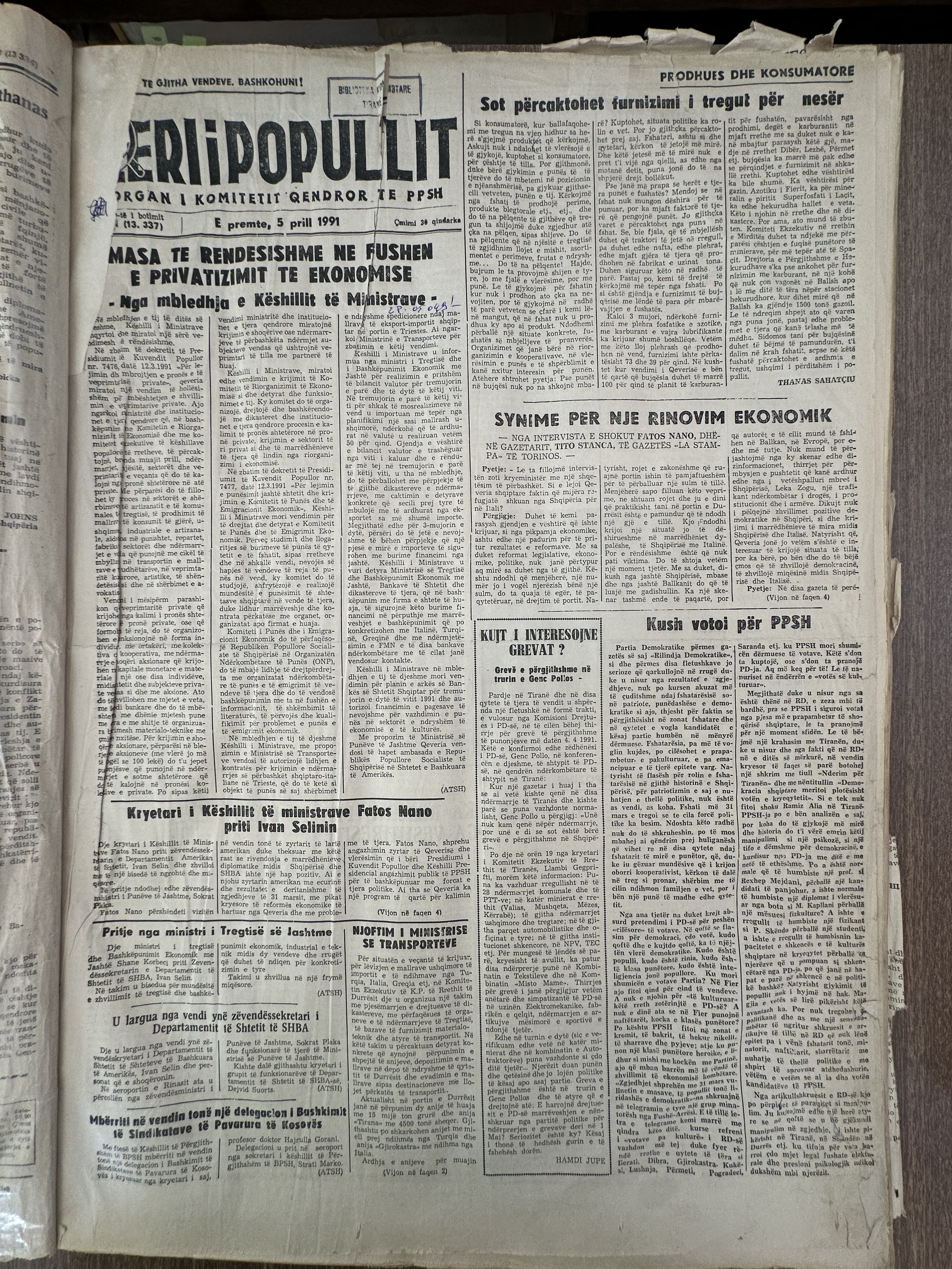 Zëri i Popullit 1991-04-05