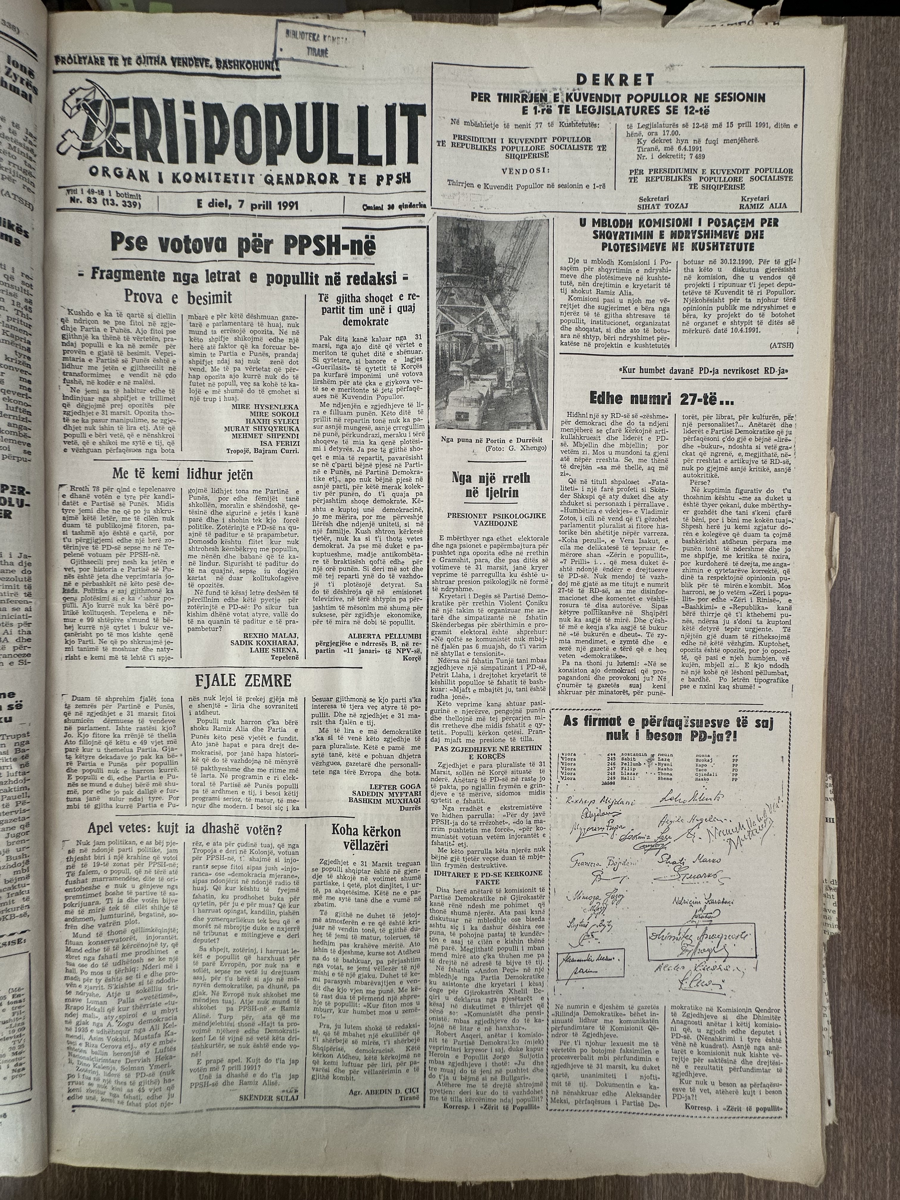 Zëri i Popullit 1991-04-07