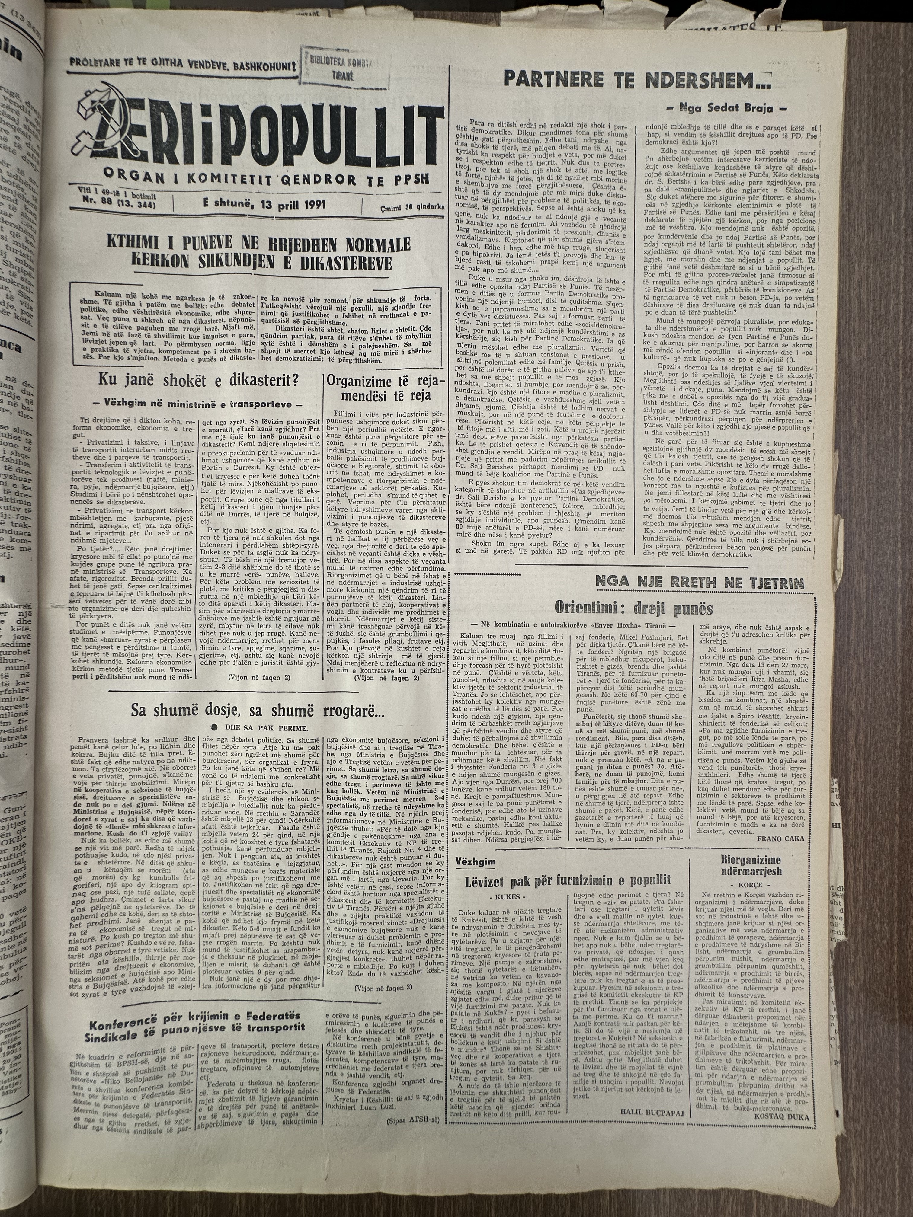Zëri i Popullit 1991-04-13