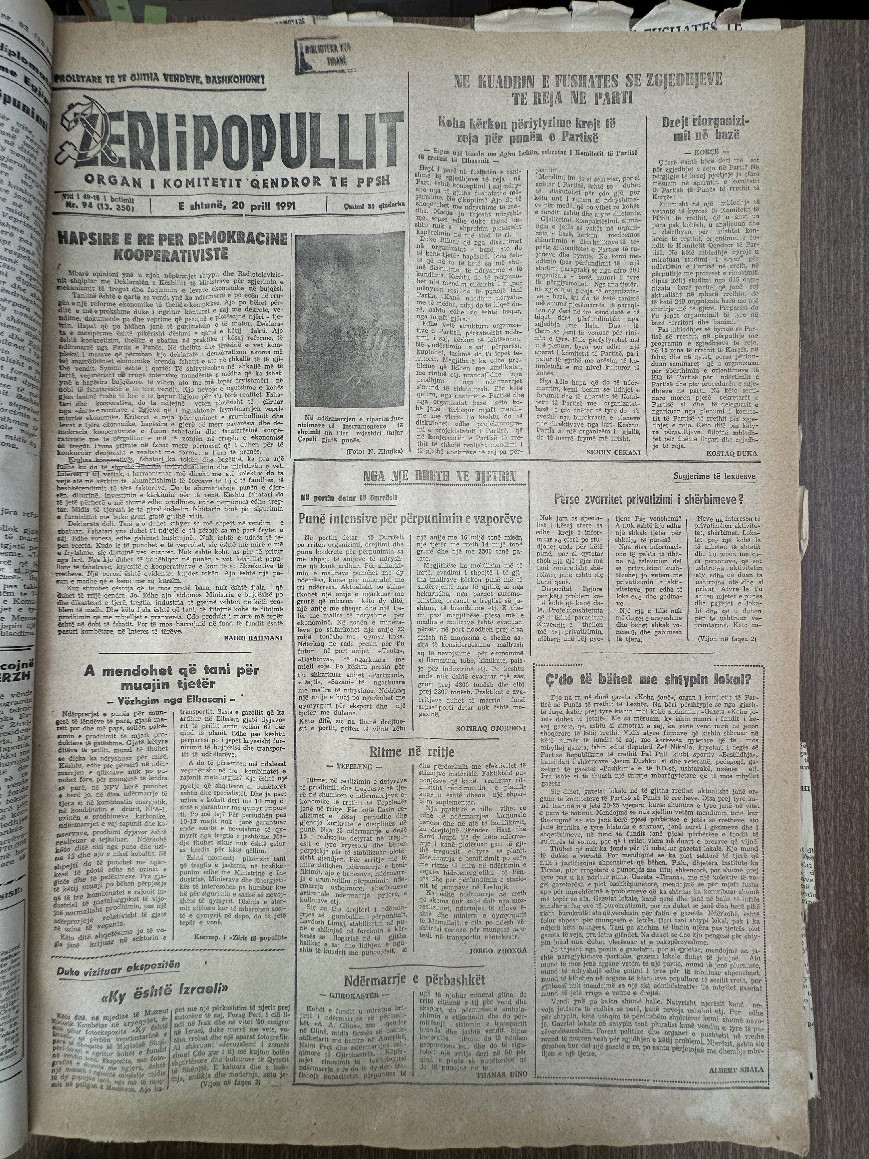 Zëri i Popullit 1991-04-20