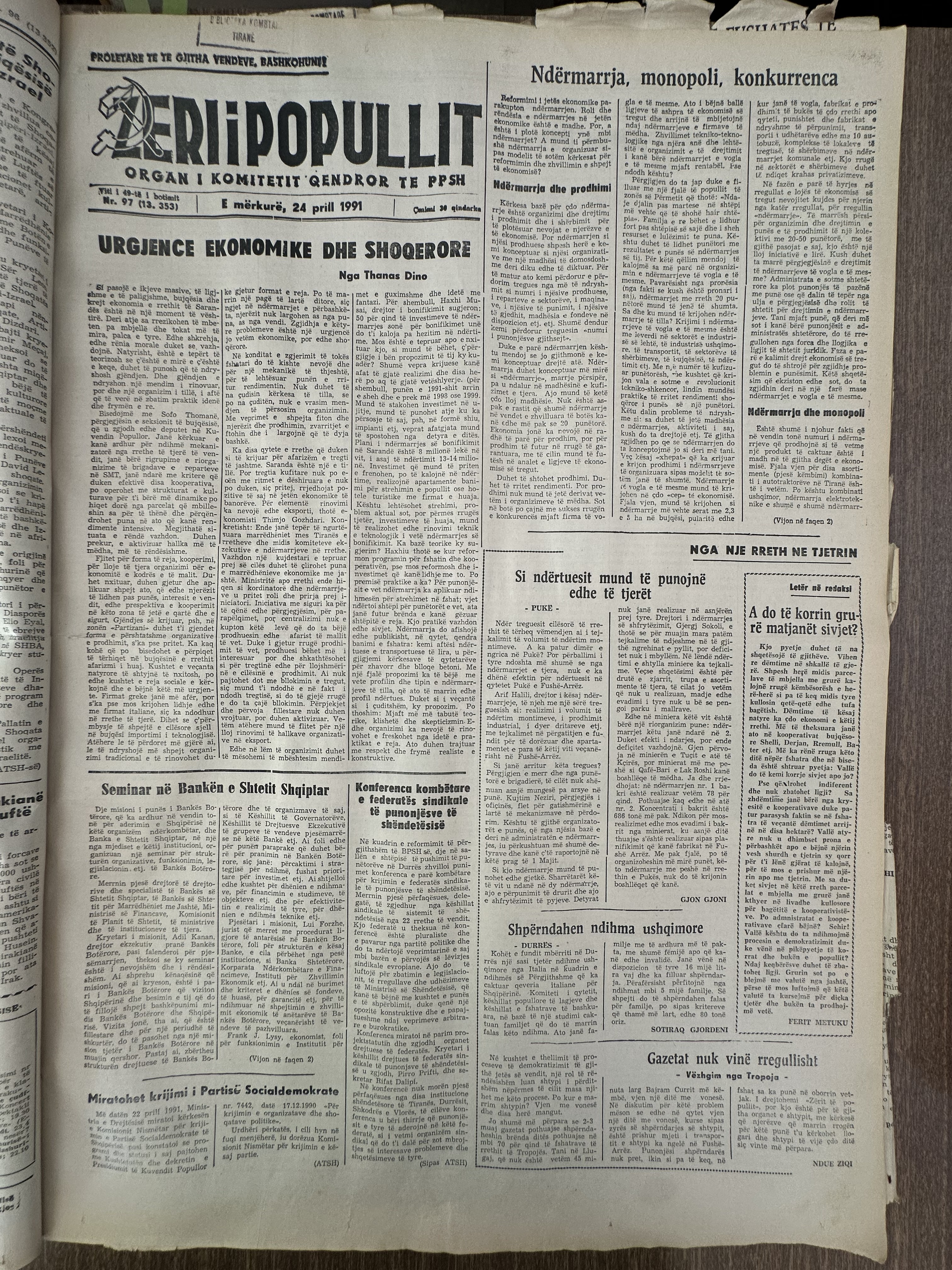 Zëri i Popullit 1991-04-24