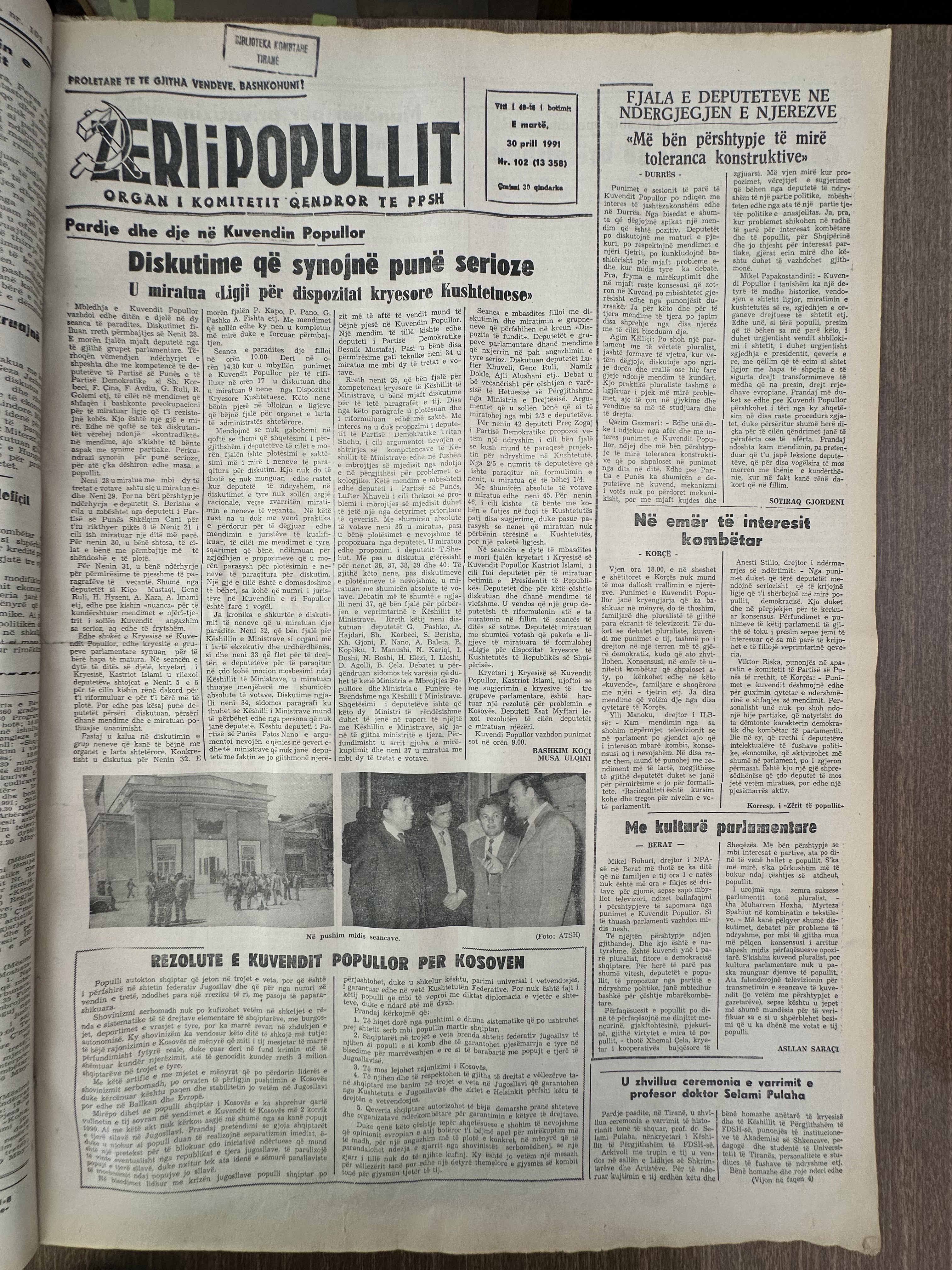 Zëri i Popullit 1991-04-30