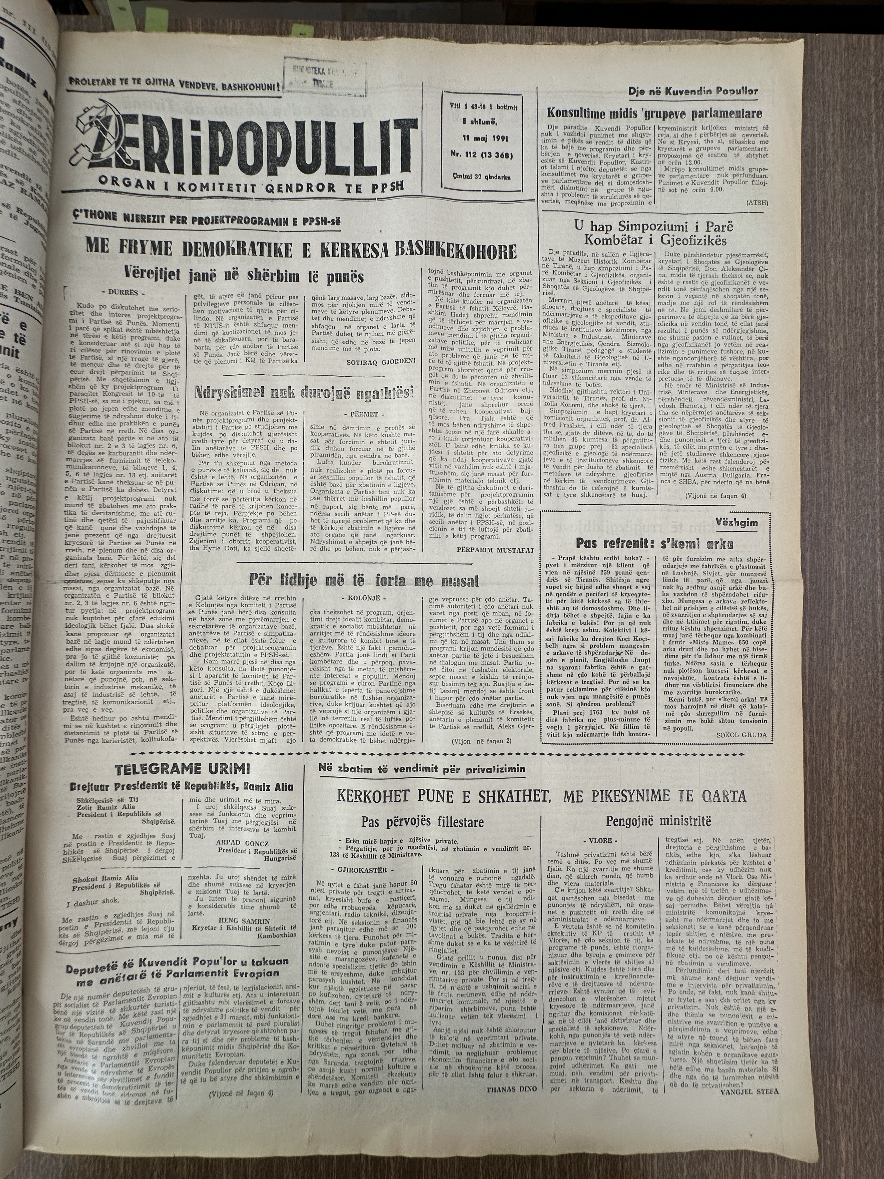 Zëri i Popullit 1991-05-11
