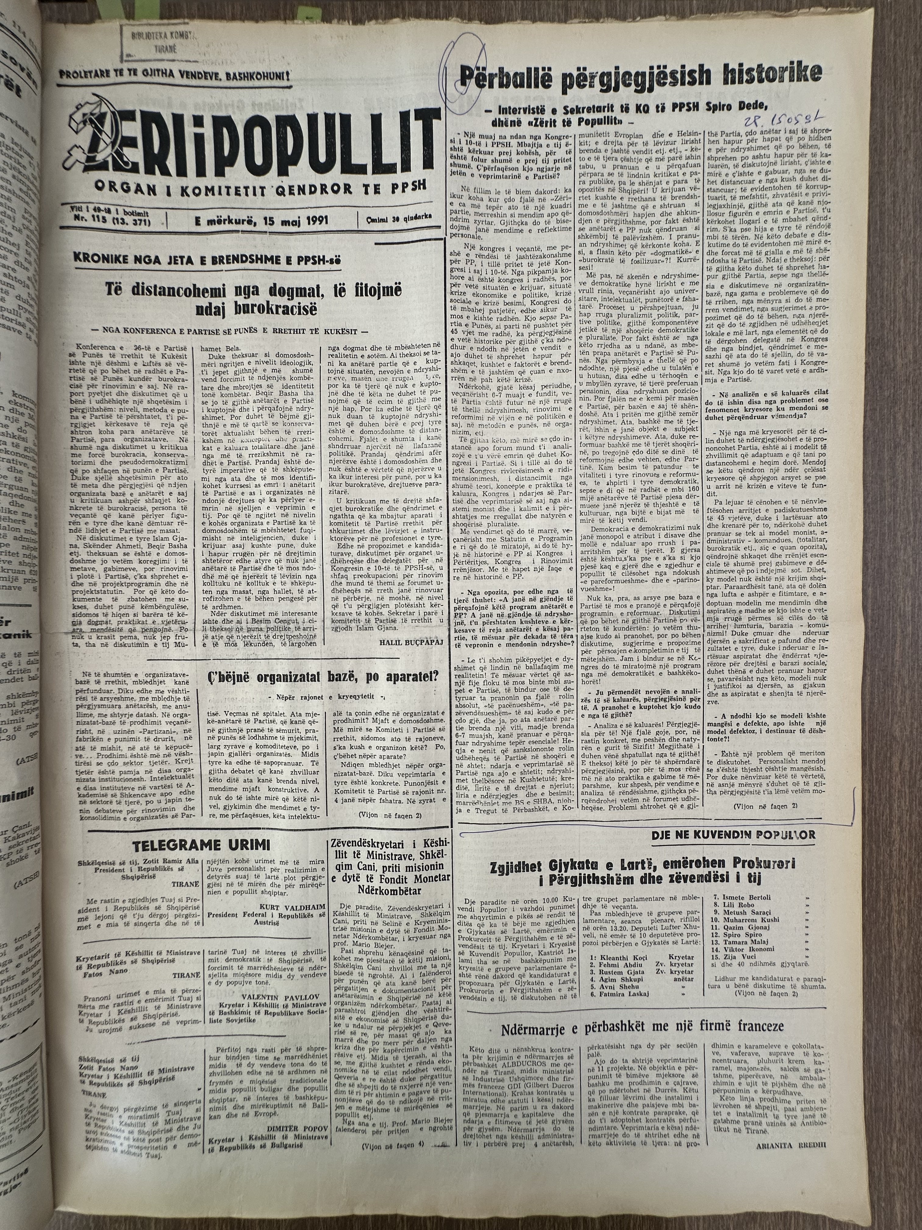 Zëri i Popullit 1991-05-15