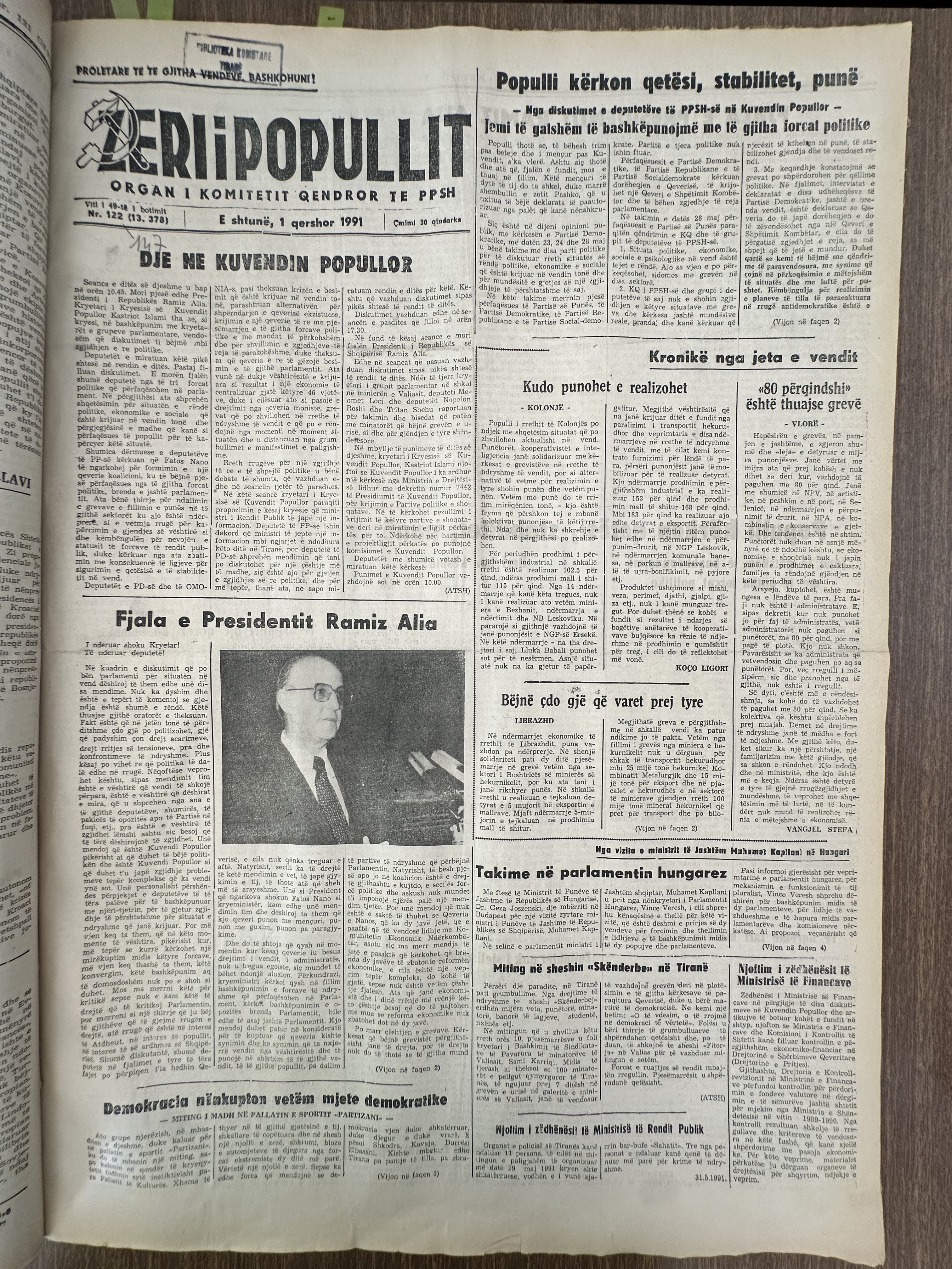 Zëri i Popullit 1991-06-01