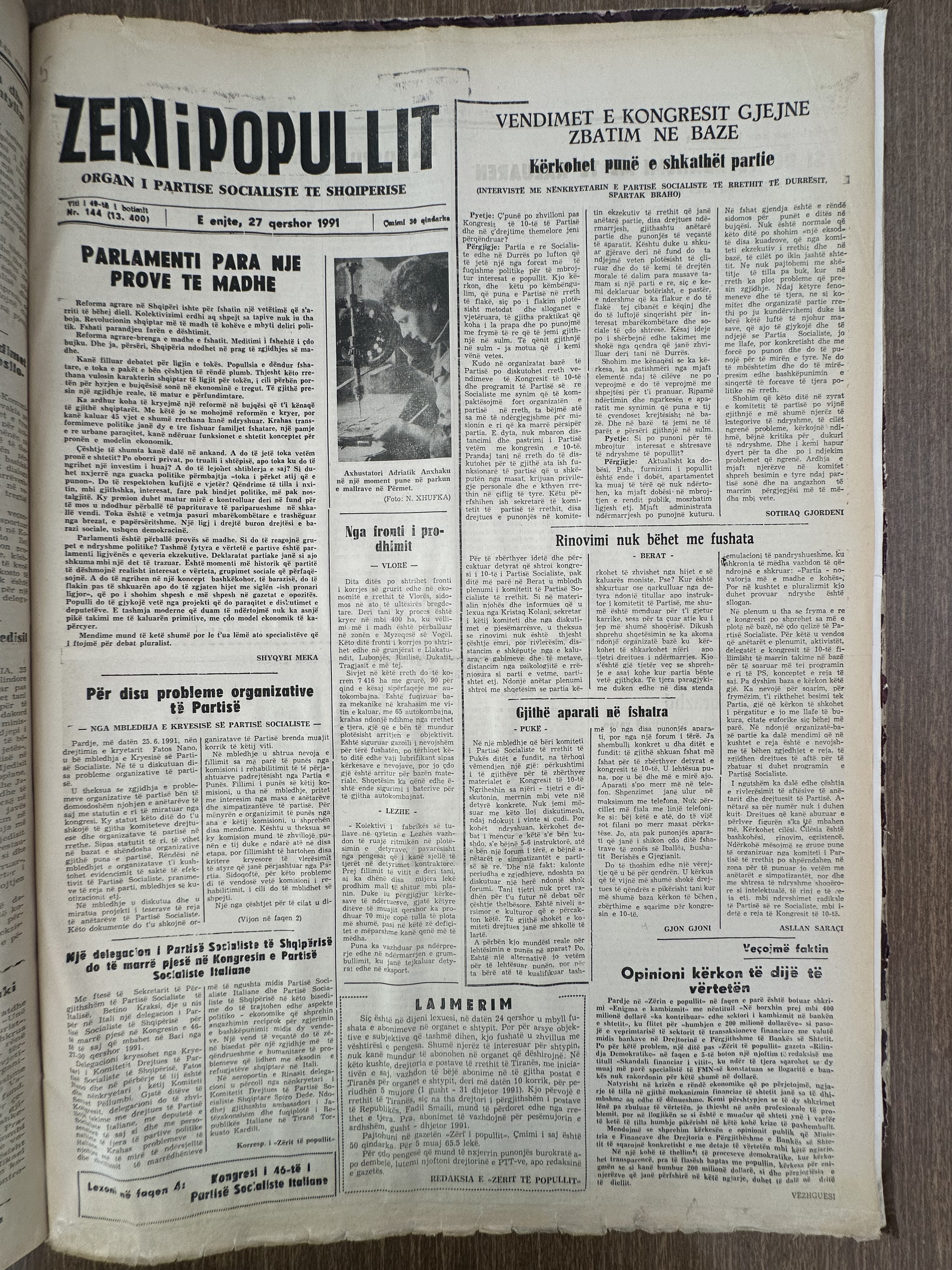 Zëri i Popullit 1991-06-27