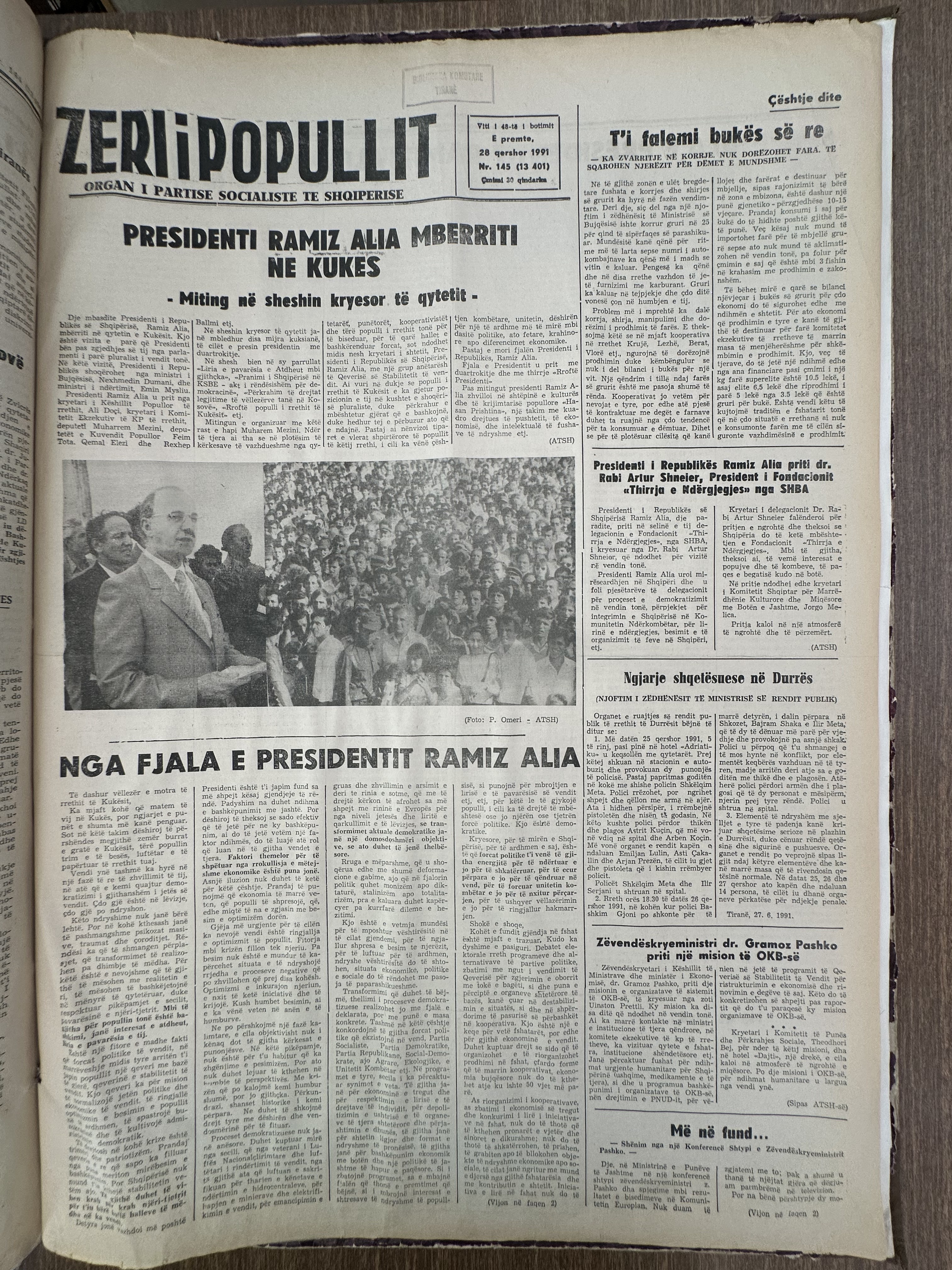Zëri i Popullit 1991-06-28