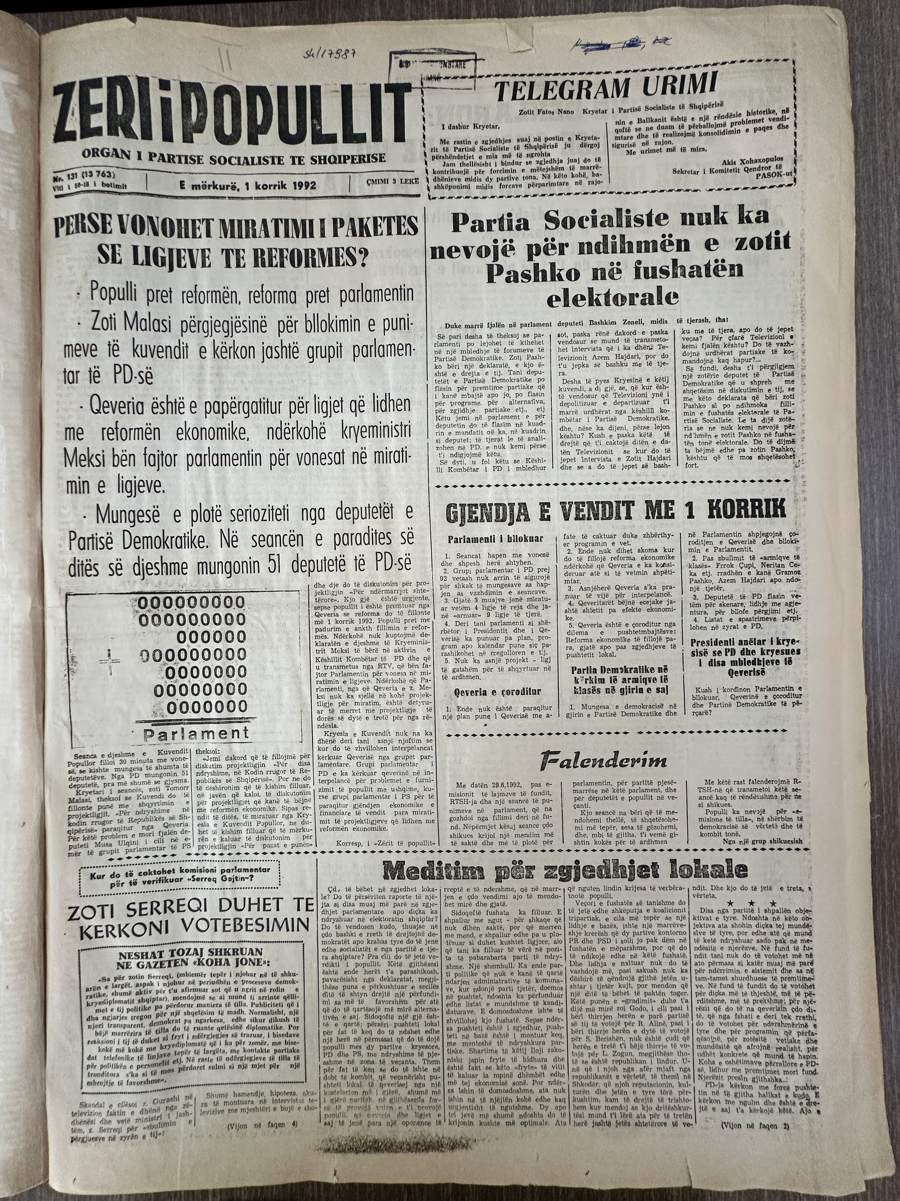 Zëri i Popullit 1992-07-01