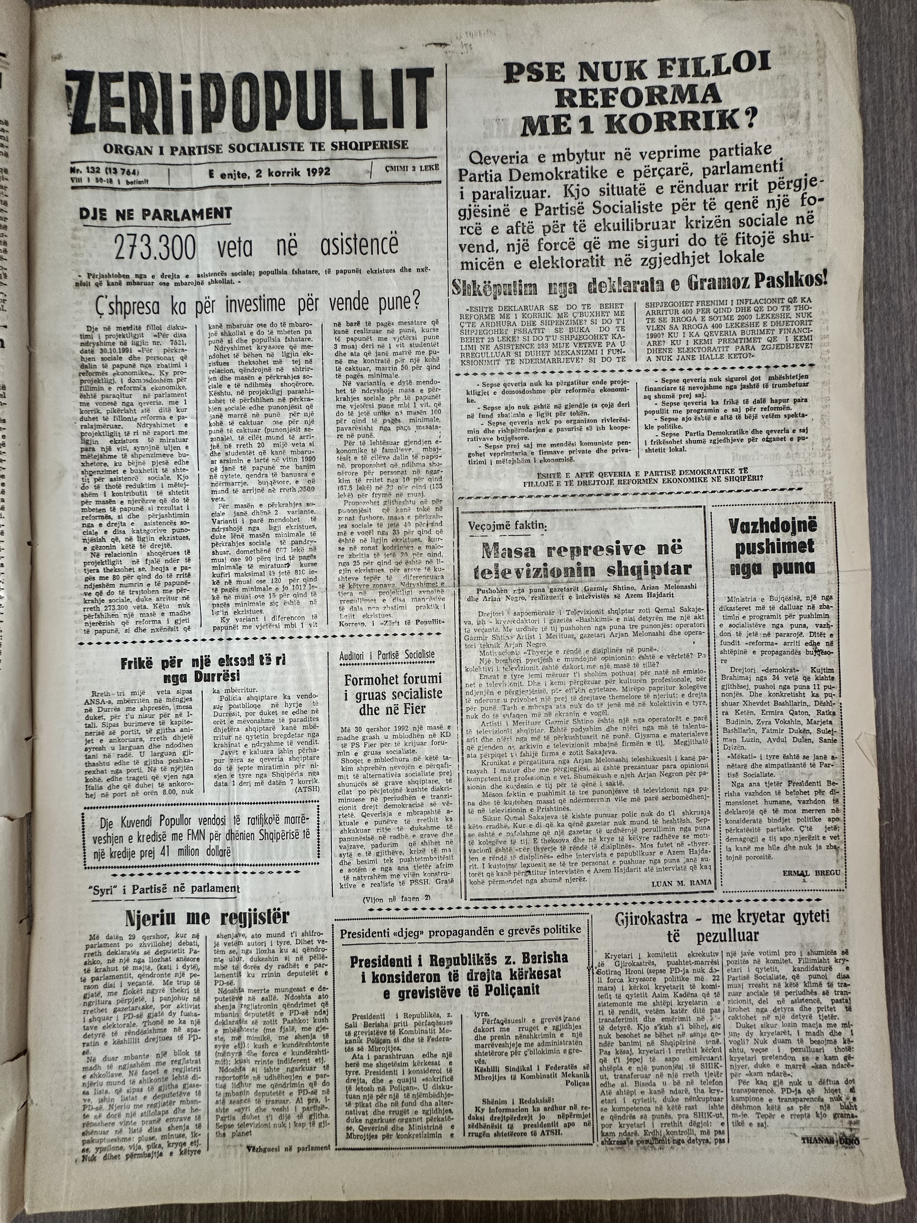 Zëri i Popullit 1992-07-02
