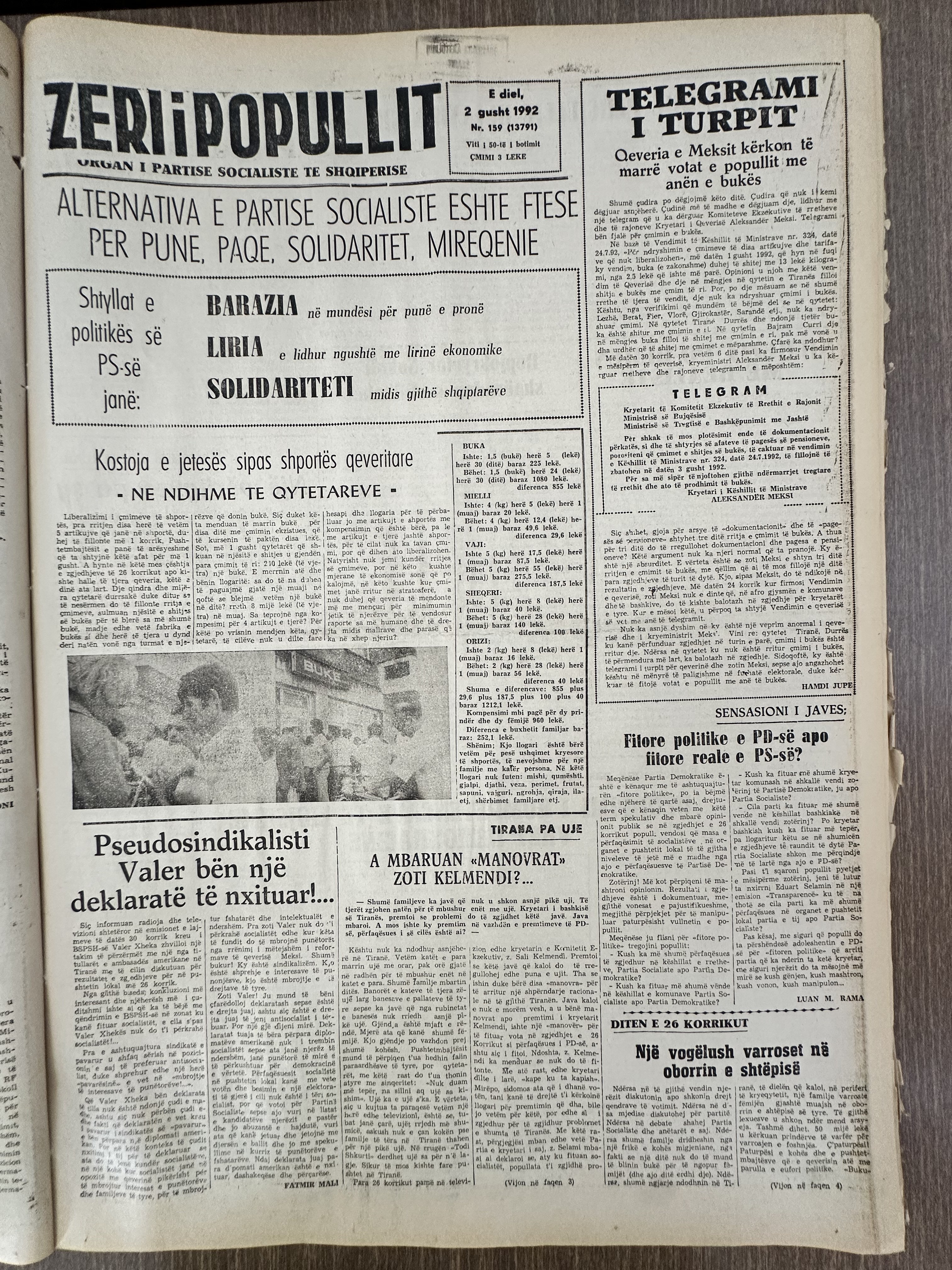 Zëri i Popullit 1992-08-02