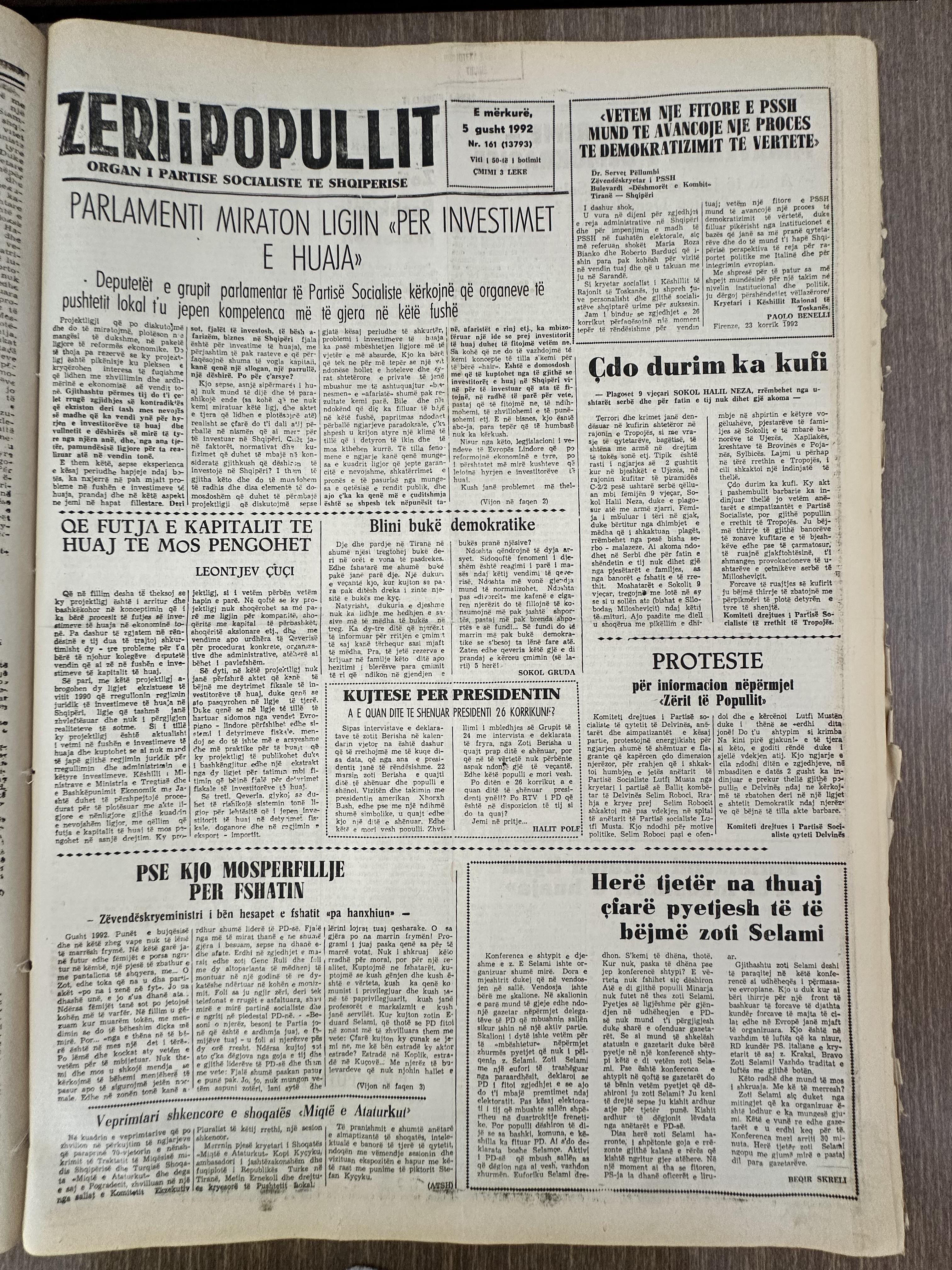 Zëri i Popullit 1992-08-05