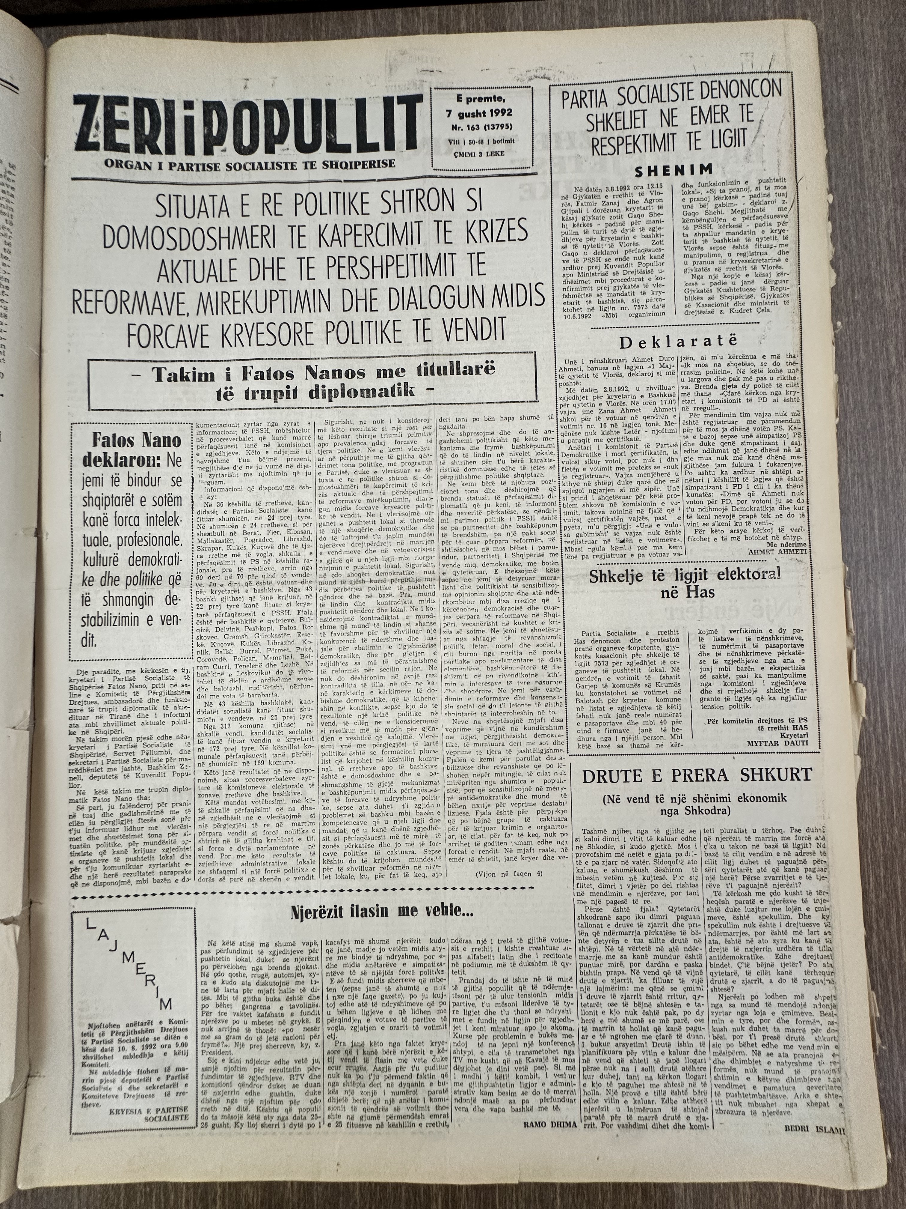 Zëri i Popullit 1992-08-07