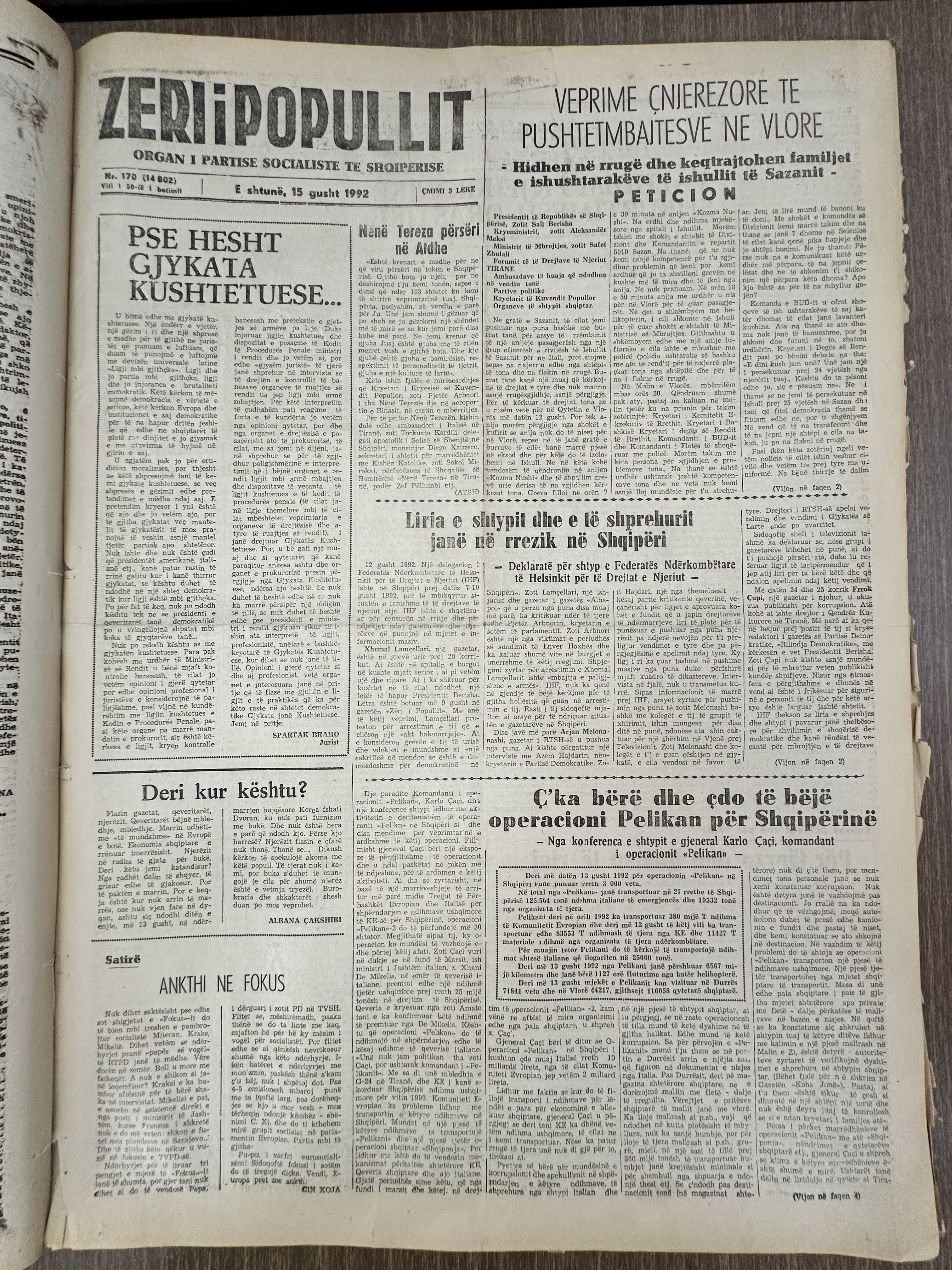 Zëri i Popullit 1992-08-15