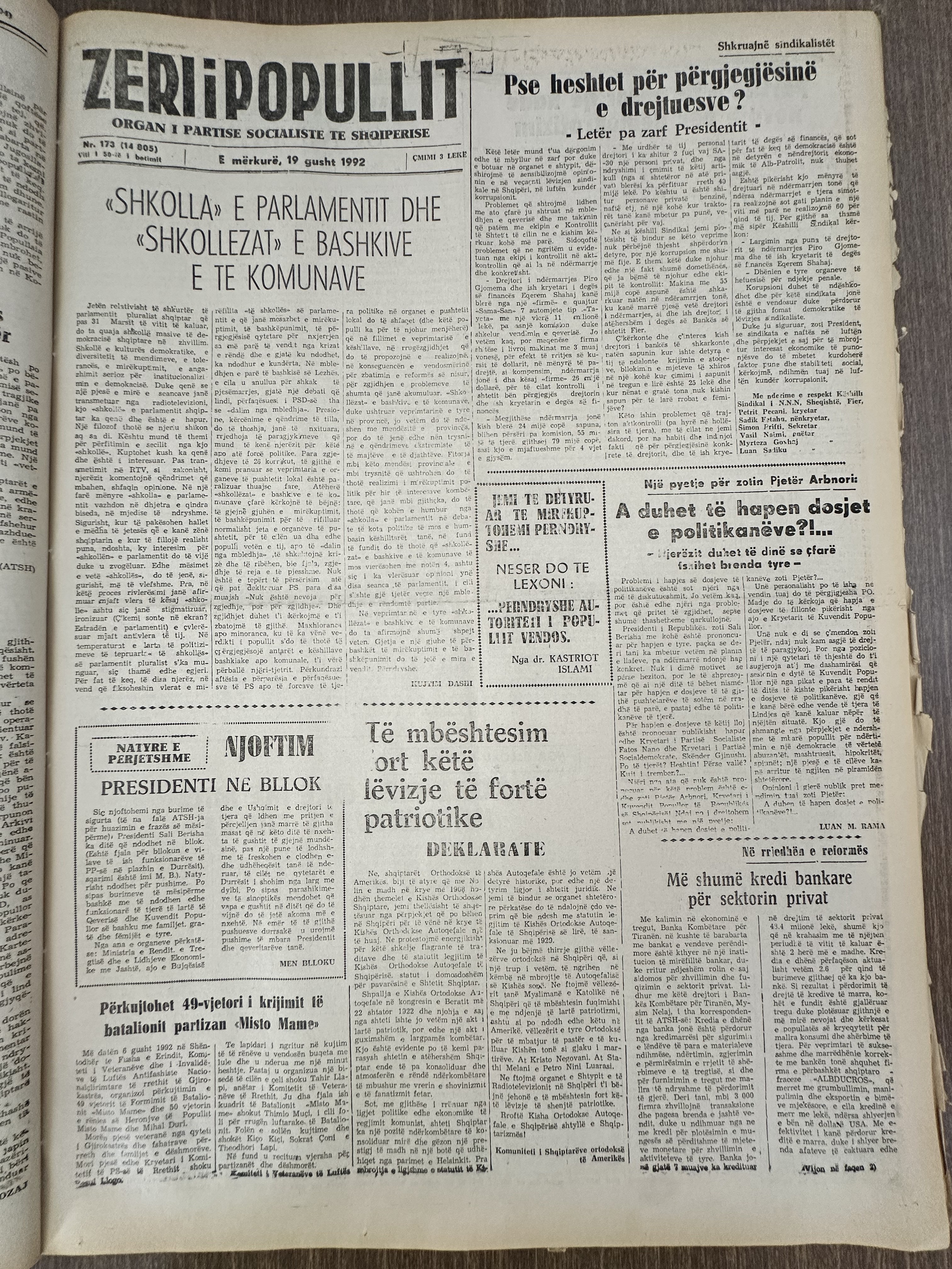Zëri i Popullit 1992-08-19