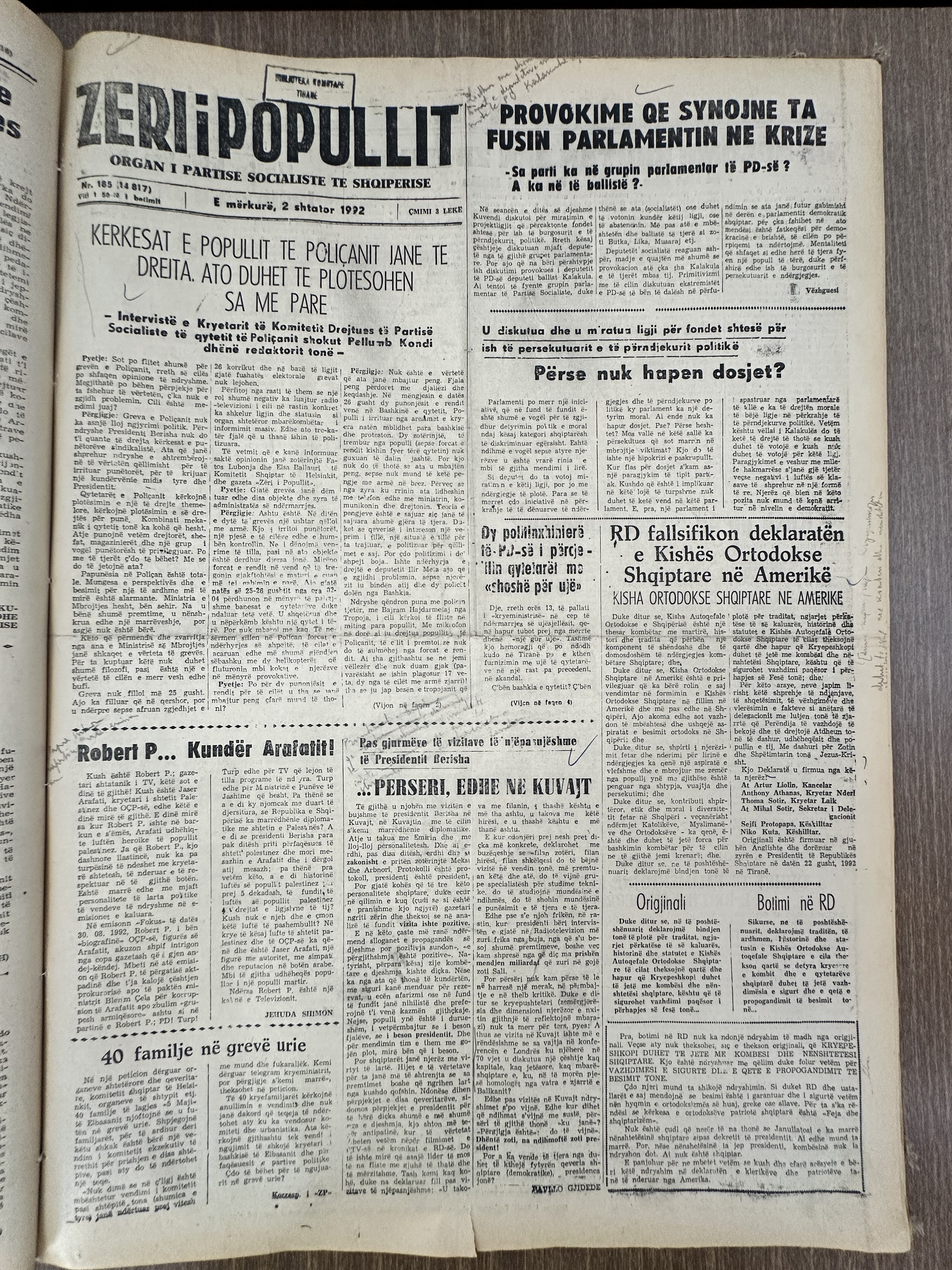 Zëri i Popullit 1992-02-02