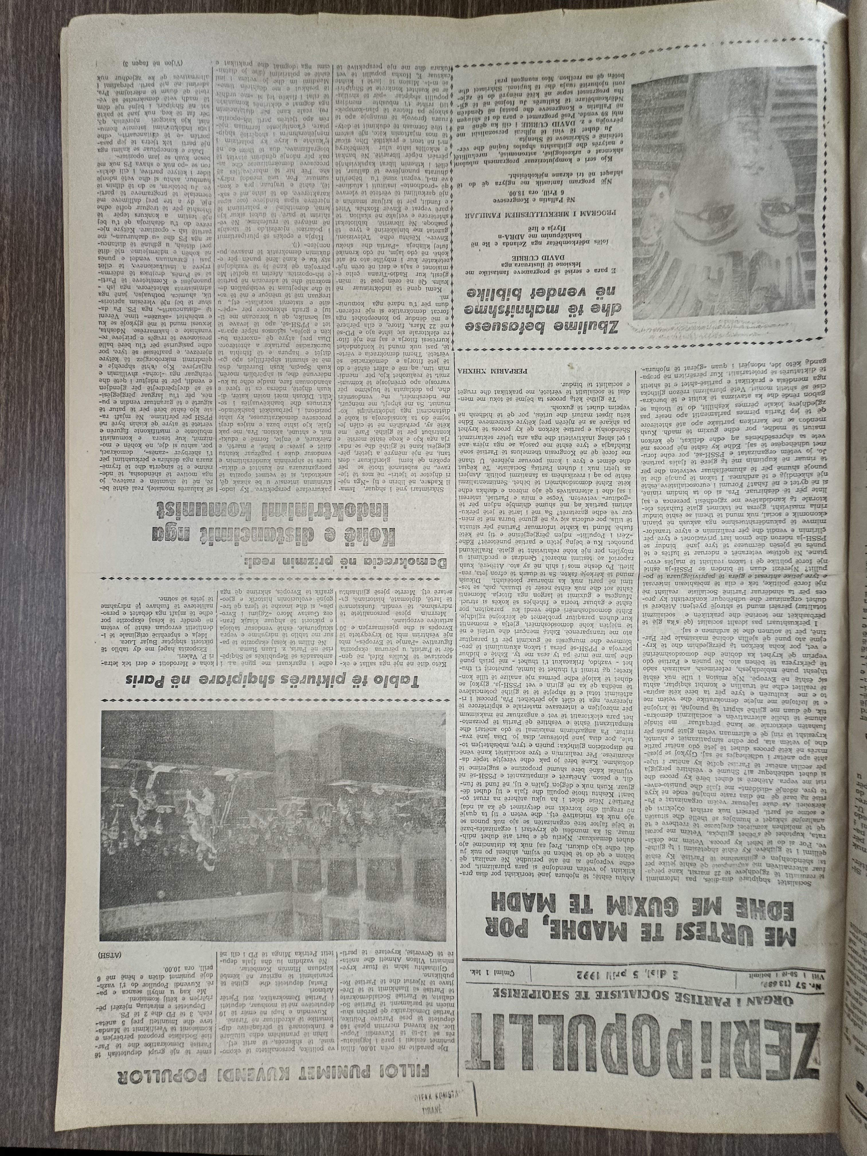 Zëri i Popullit 1992-04-05