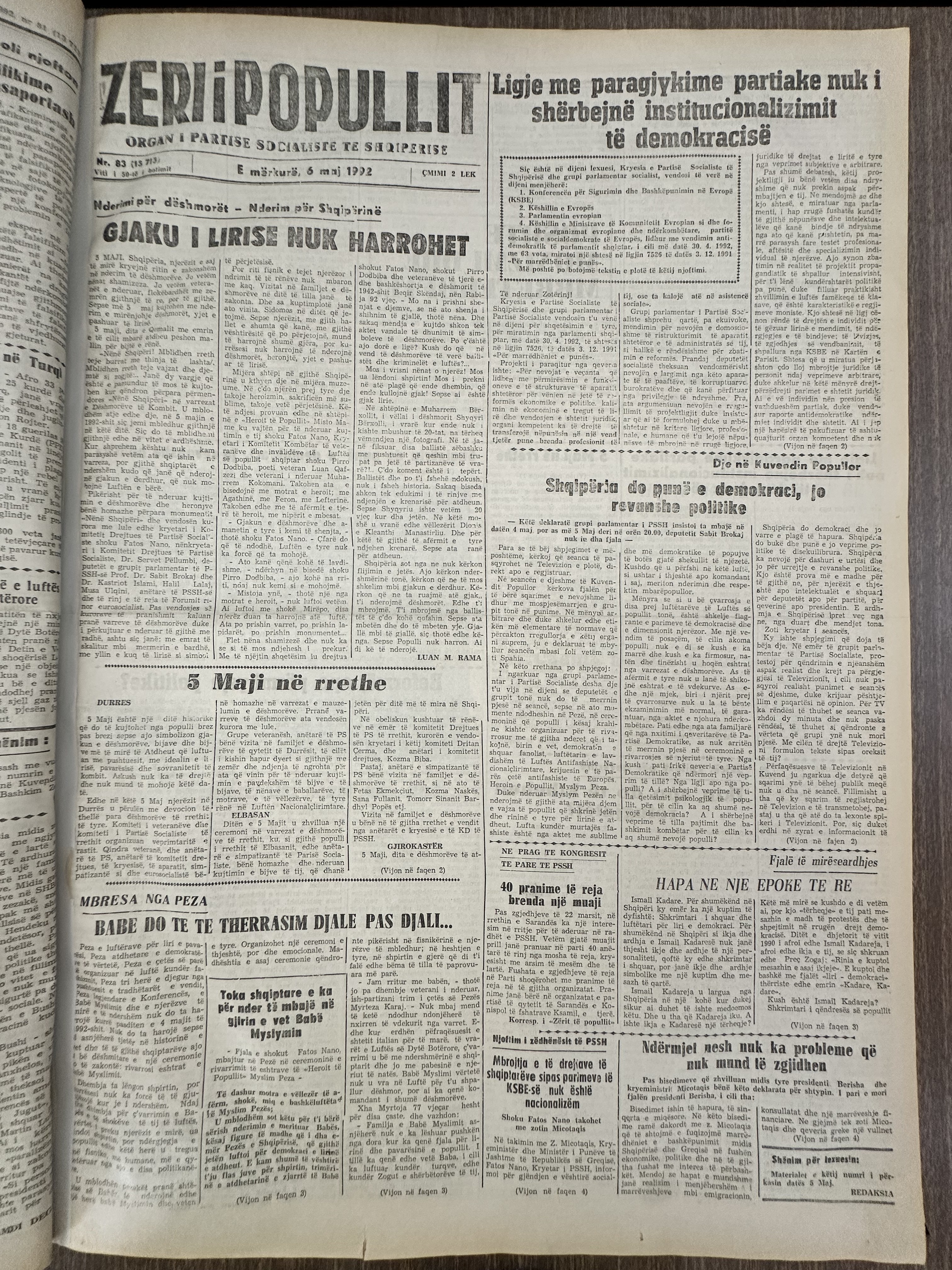 Zëri i Popullit 1992-05-05