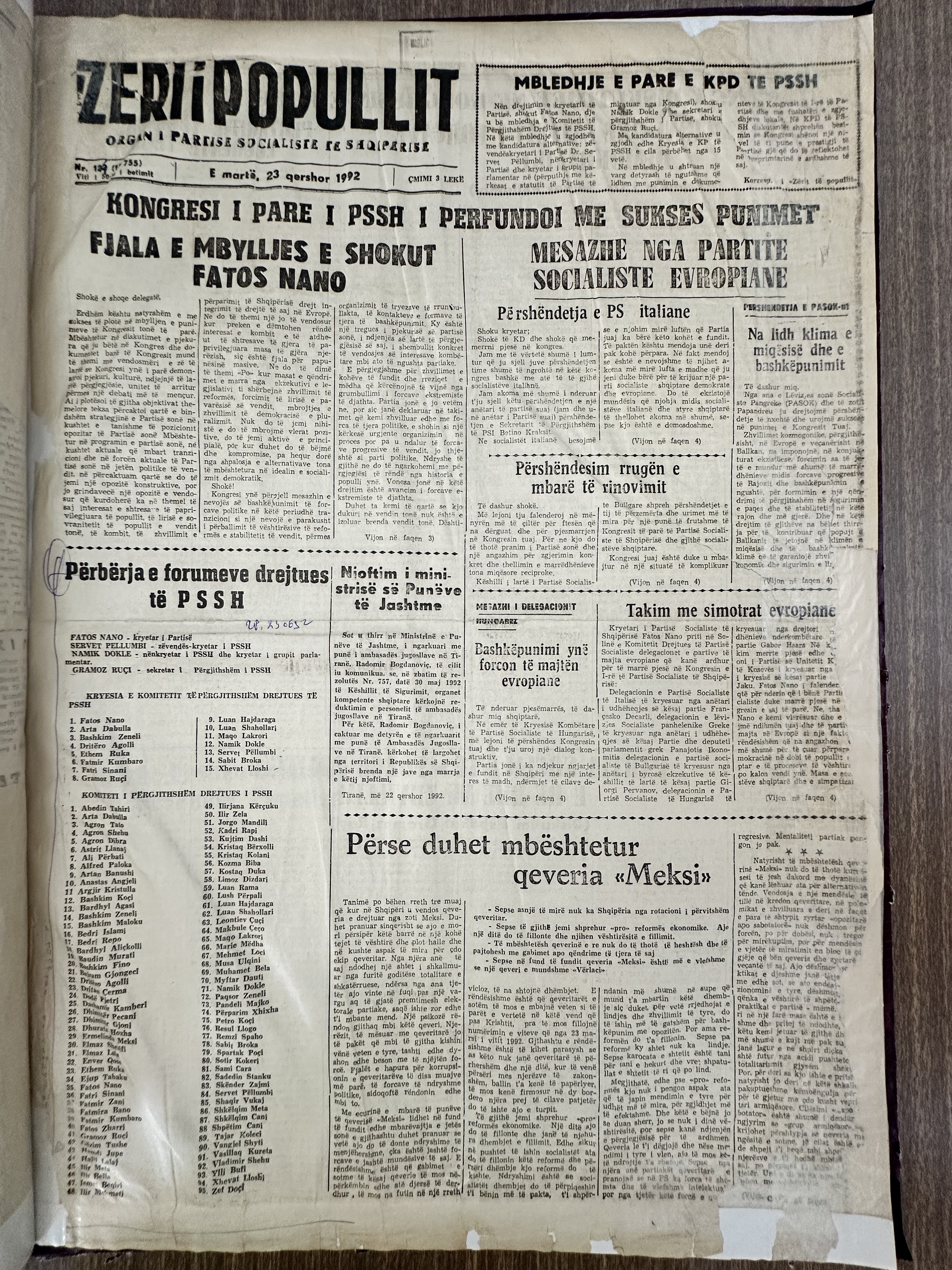 Zëri i Popullit 1992-06-23