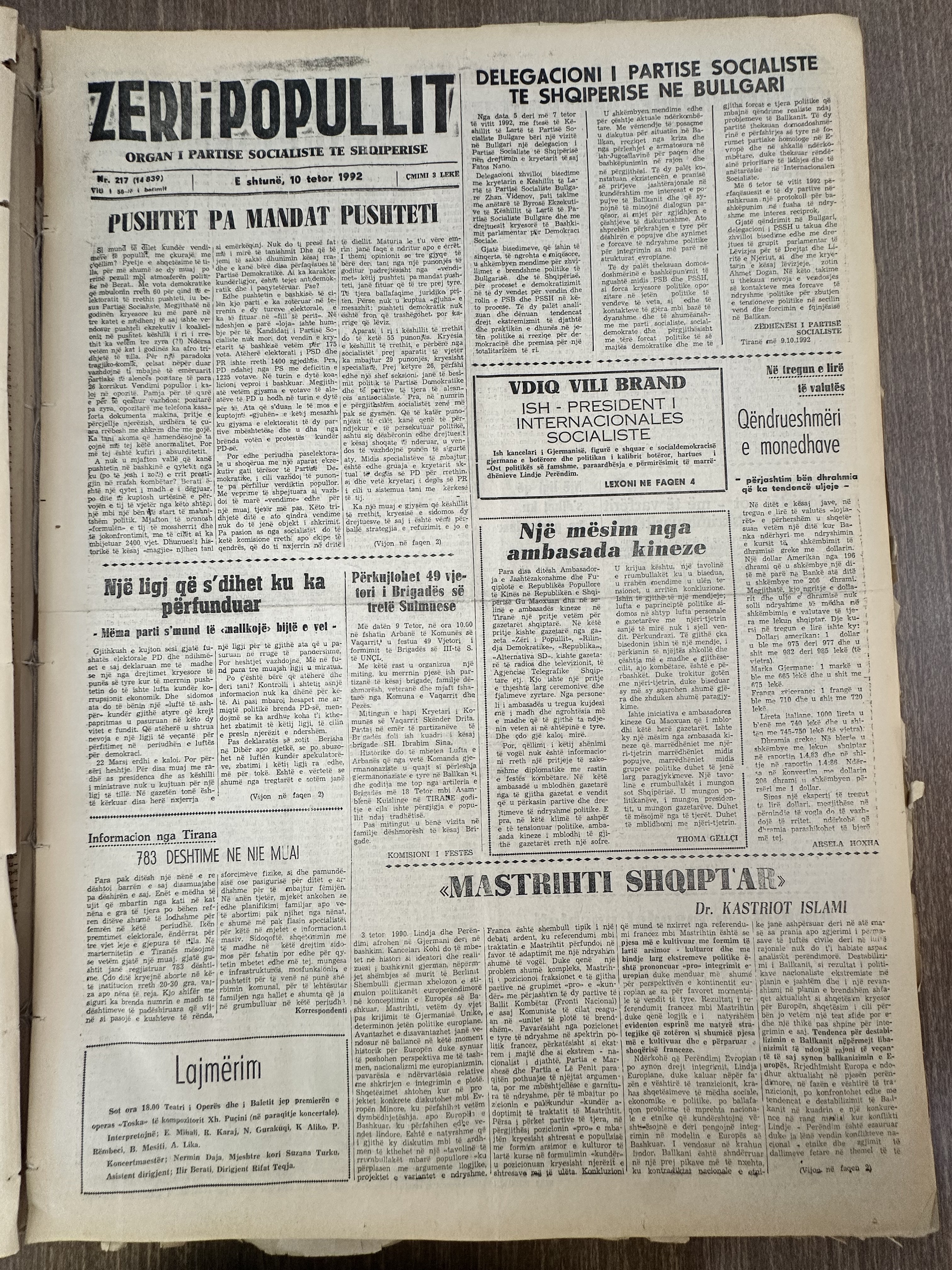 Zëri i Popullit 1992-10-10