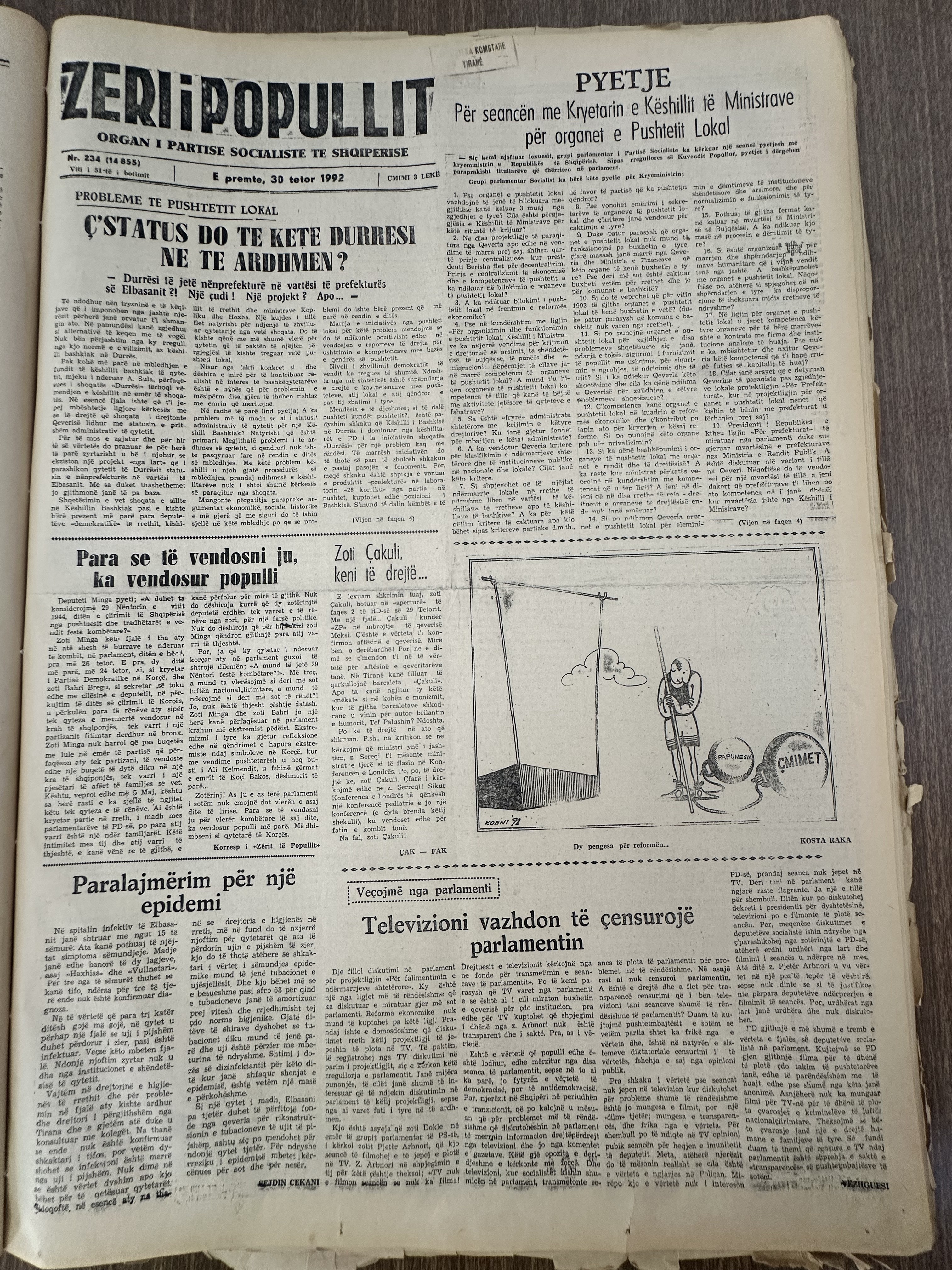 Zëri i Popullit 1992-10-30