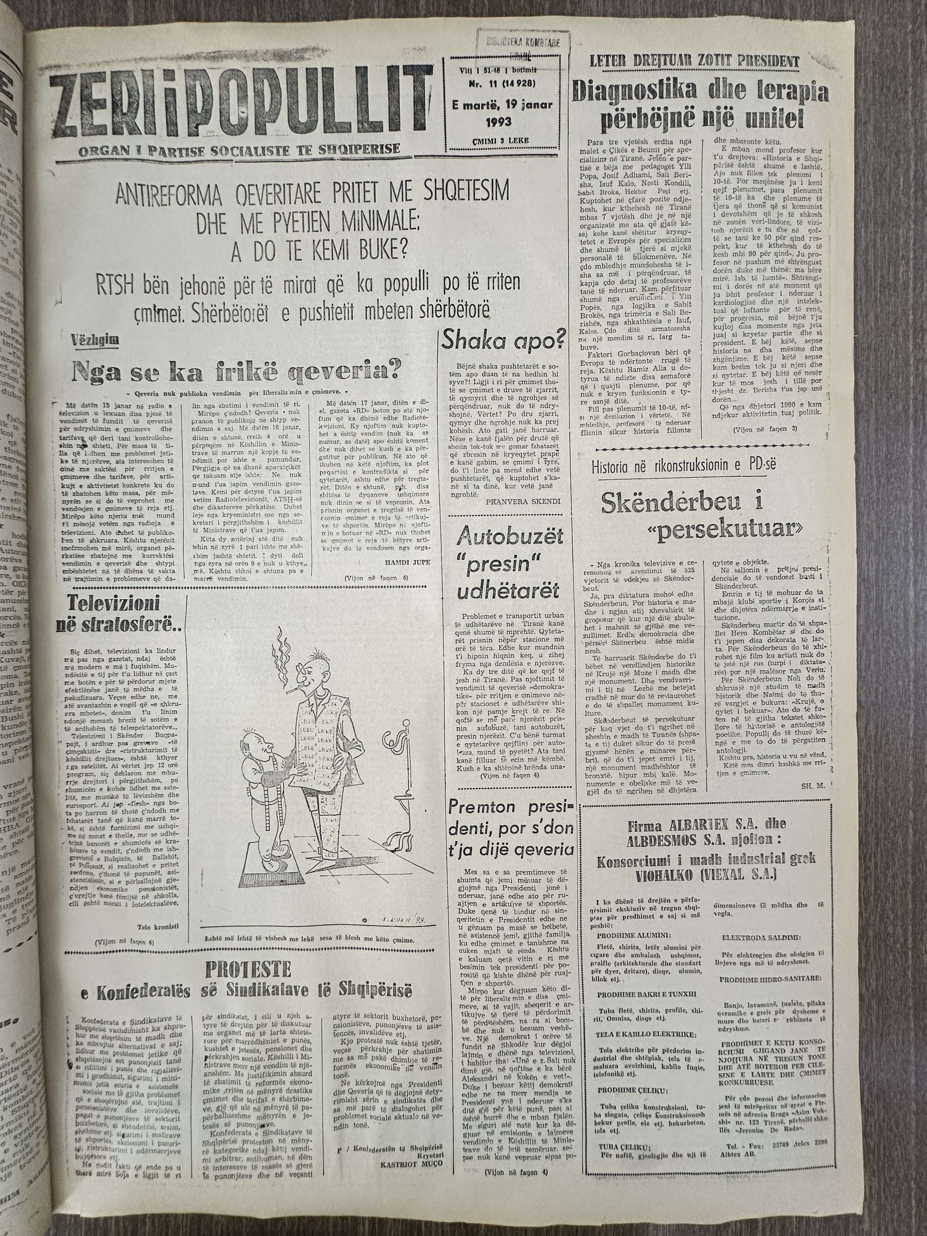 Zëri i Popullit 1993-01-19