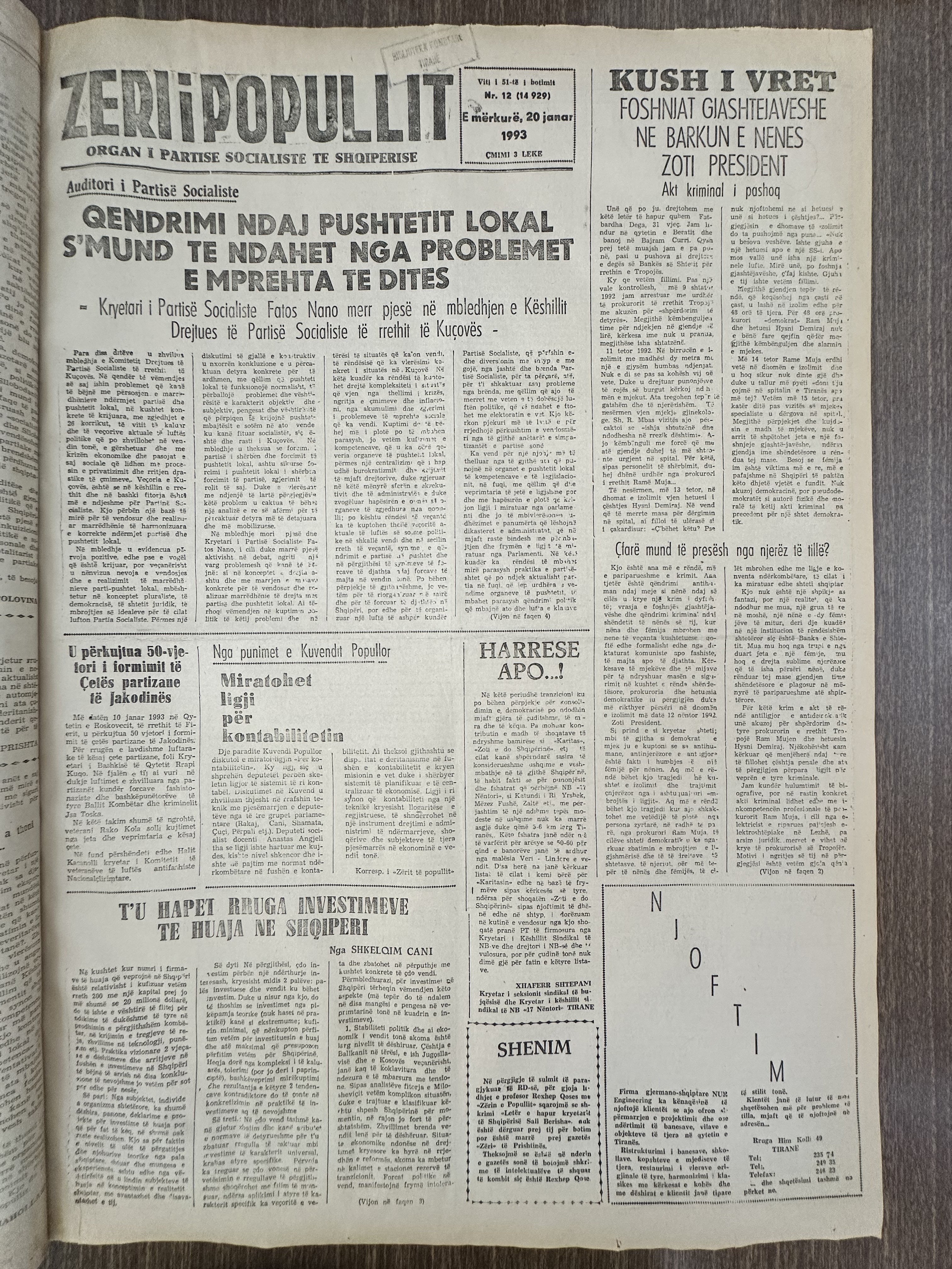 Zëri i Popullit 1993-06-02