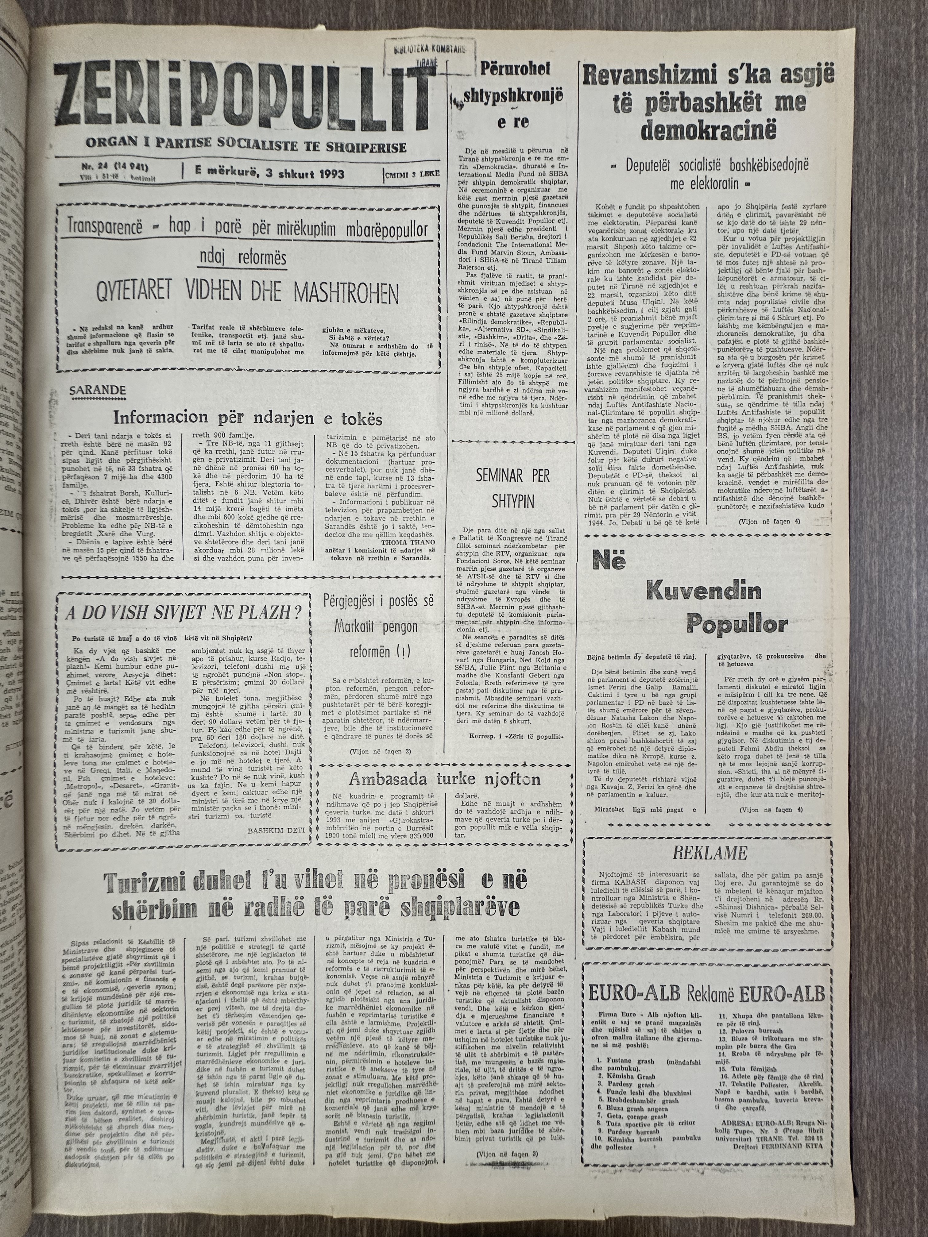 Zëri i Popullit 1993-02-03