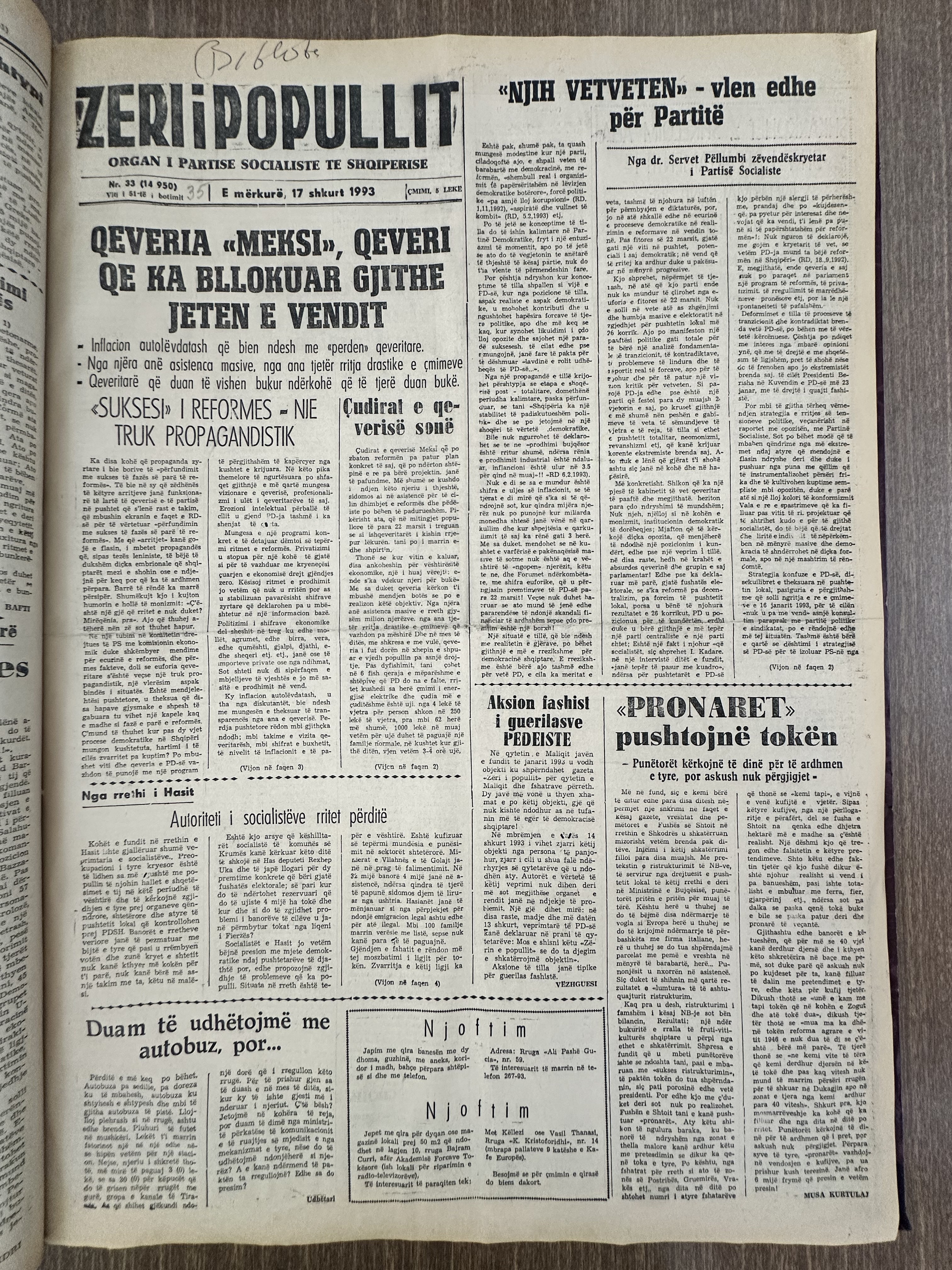 Zëri i Popullit 1993-02-17