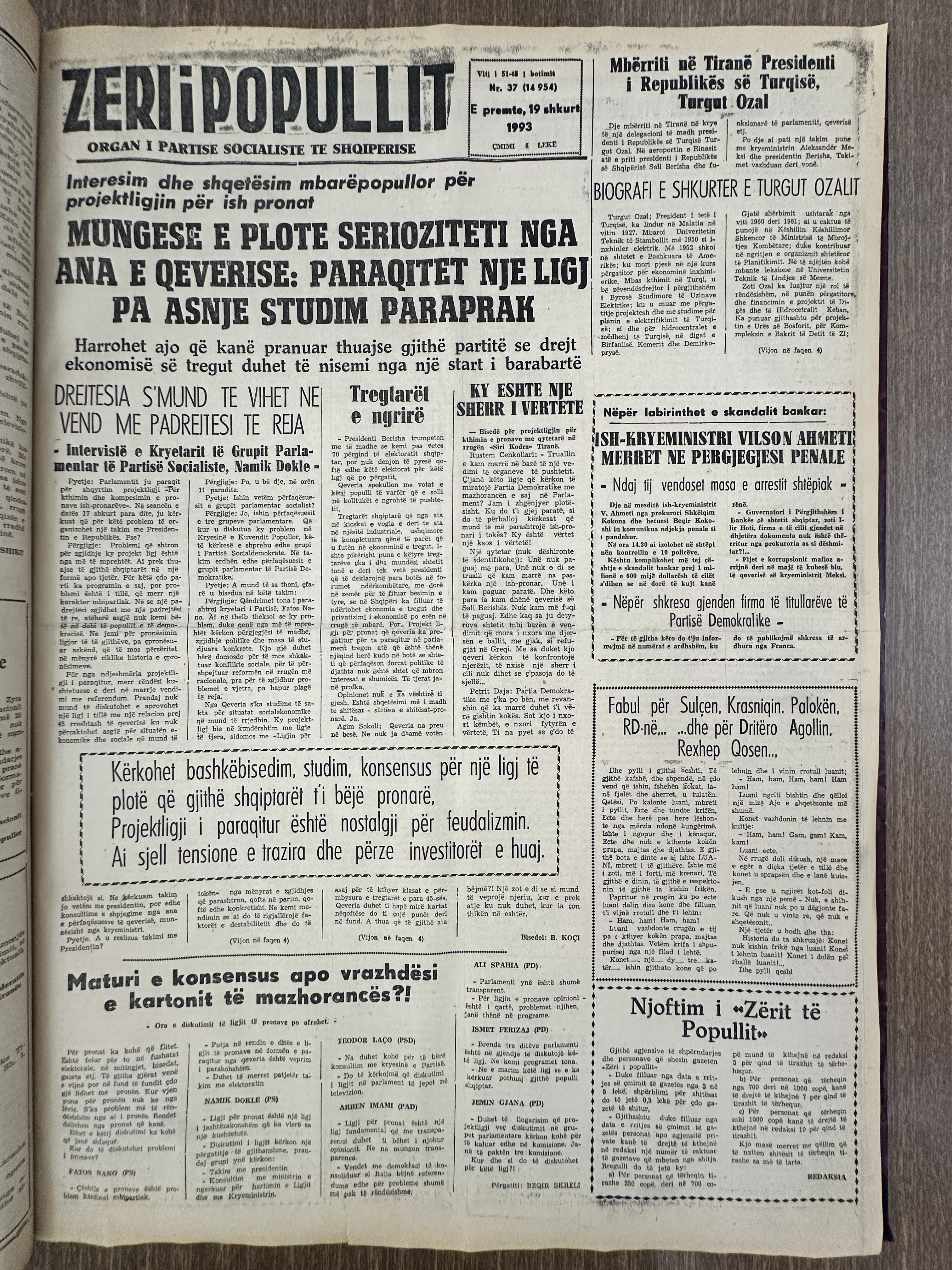 Zëri i Popullit 1993-02-19