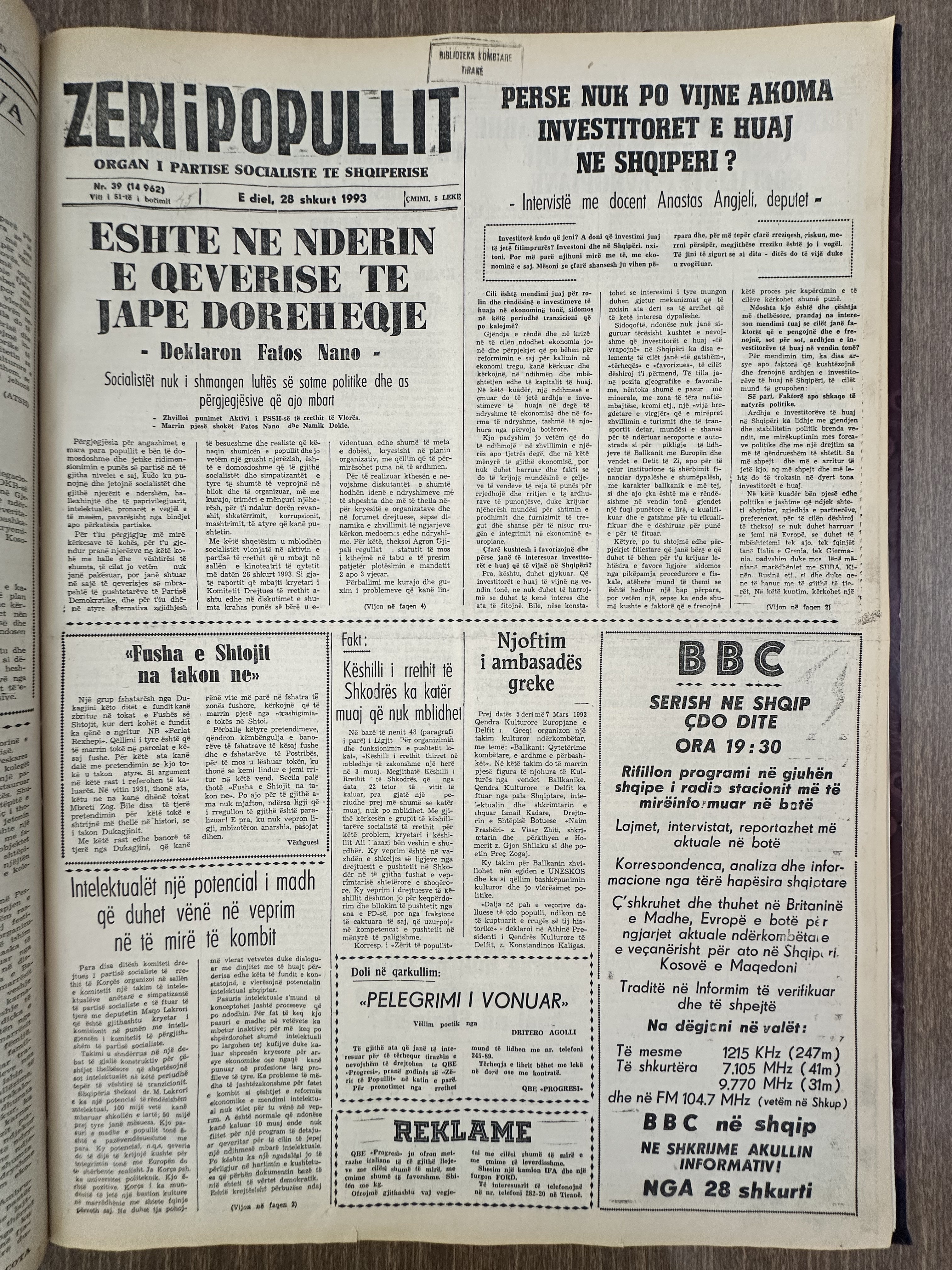 Zëri i Popullit 1993-02-28