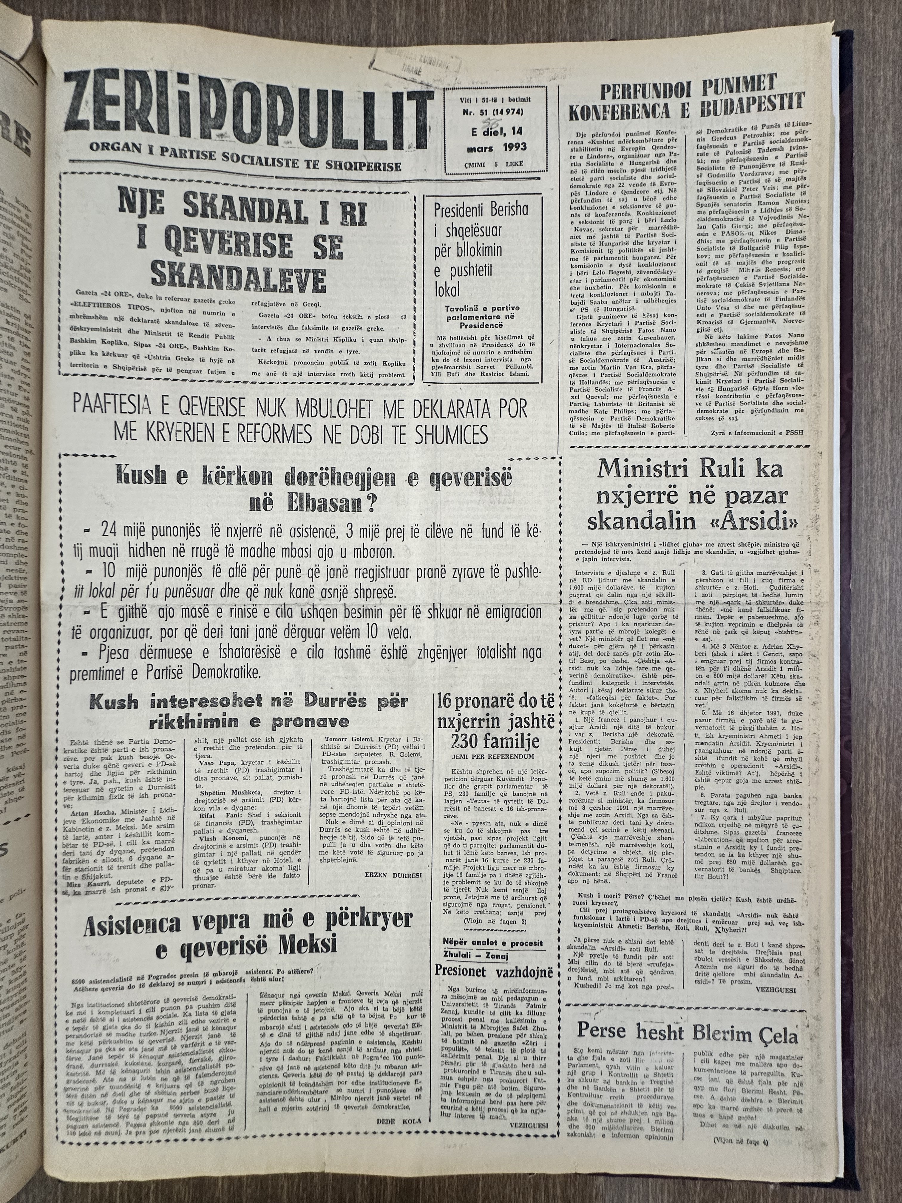 Zëri i Popullit 1993-03-14