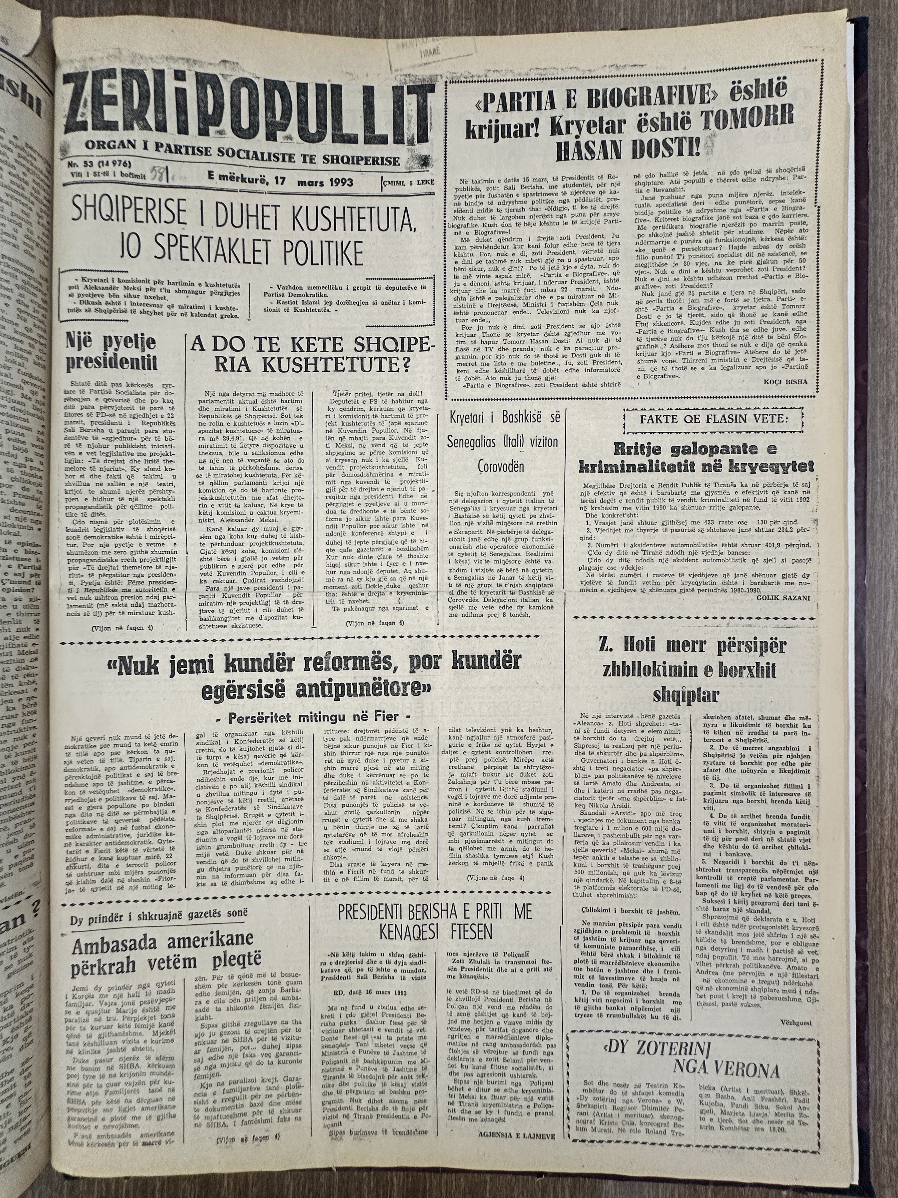 Zëri i Popullit 1993-03-17