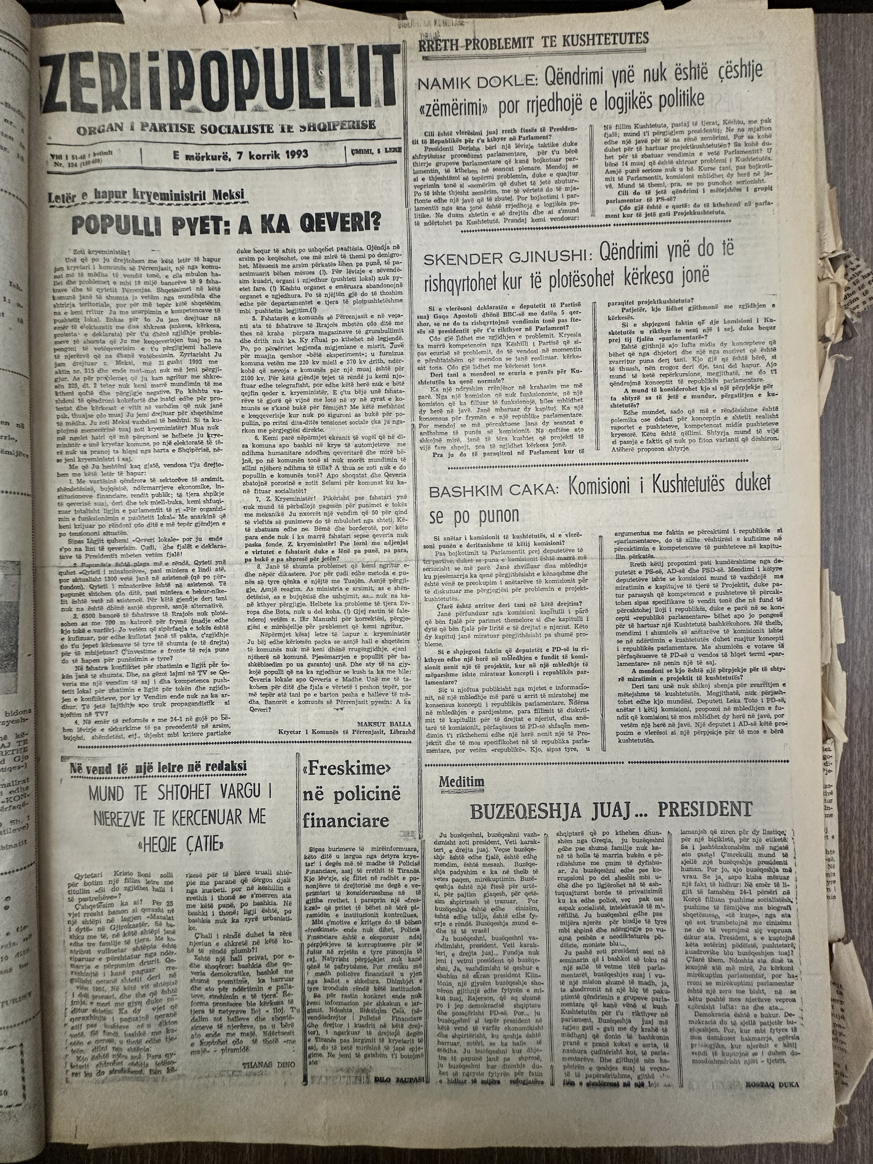 Zëri i Popullit 1993-07-07