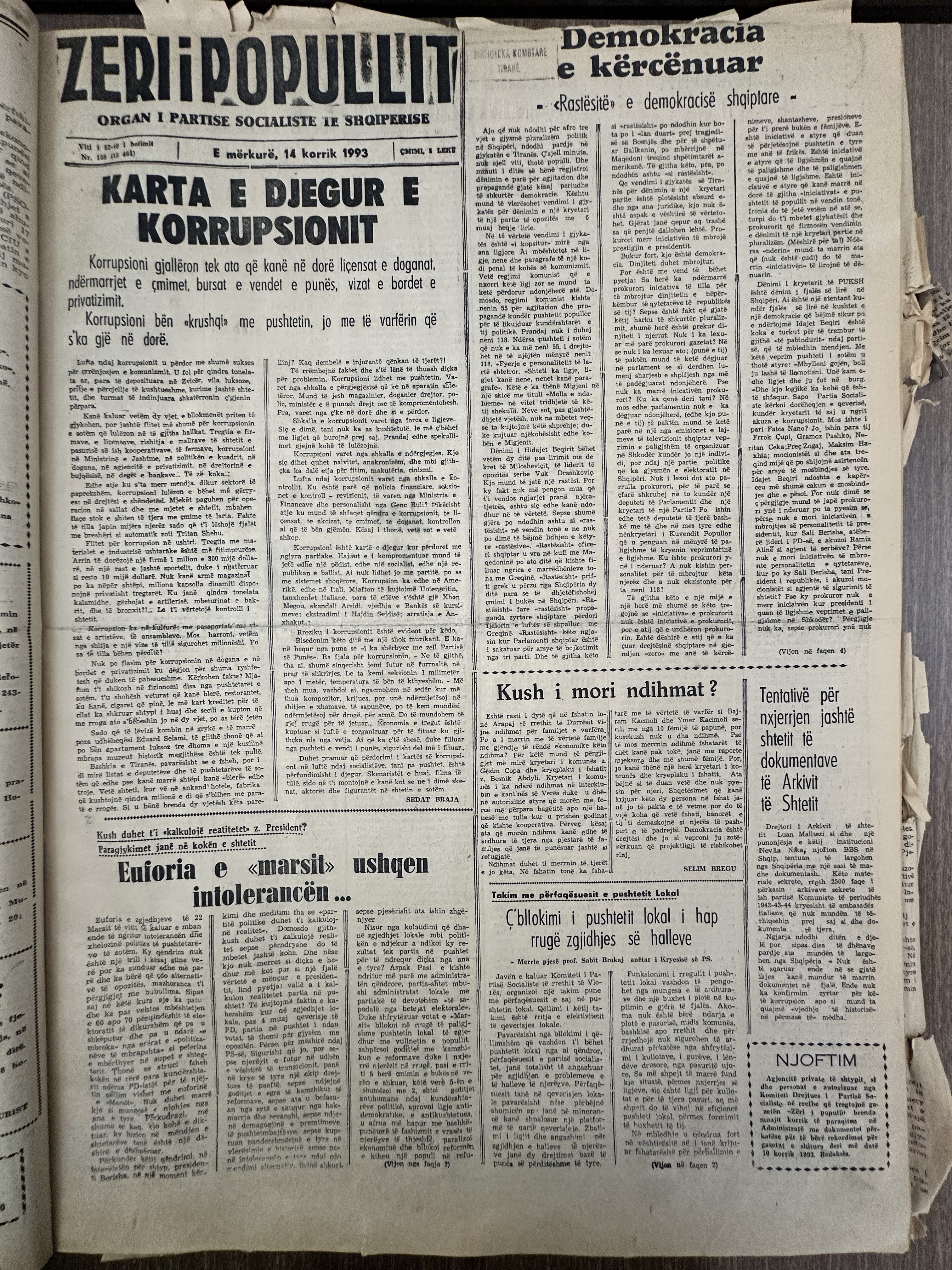 Zëri i Popullit 1993-07-14
