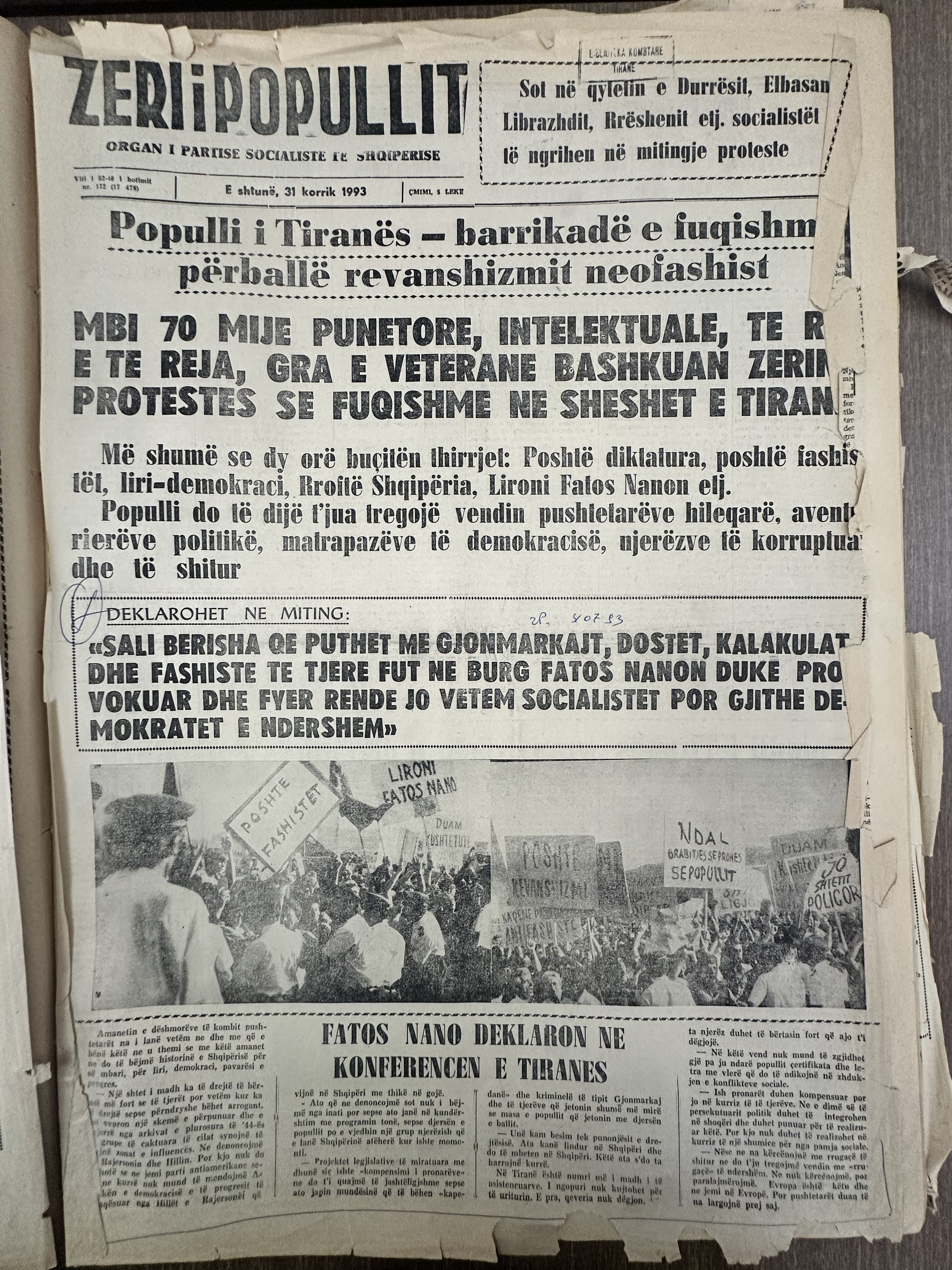 Zëri i Popullit 1993-07-31