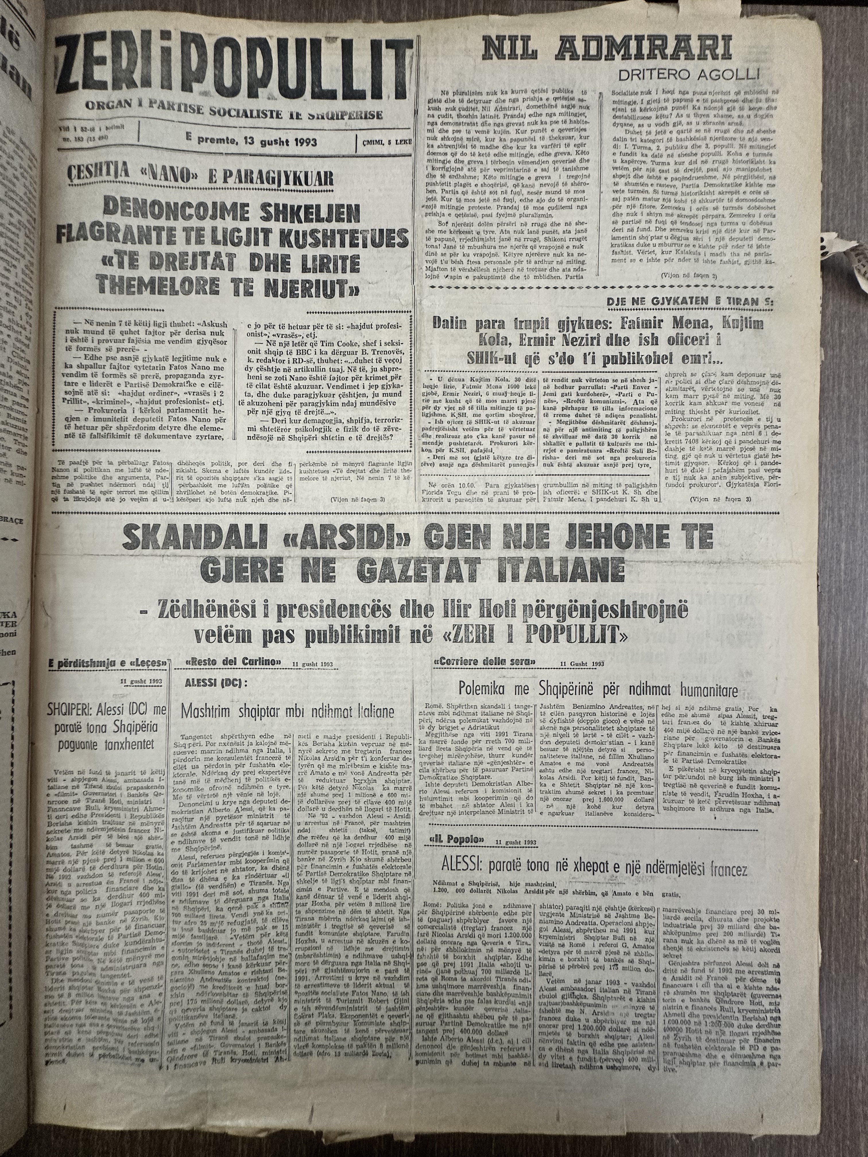 Zëri i Popullit 1993-08-13