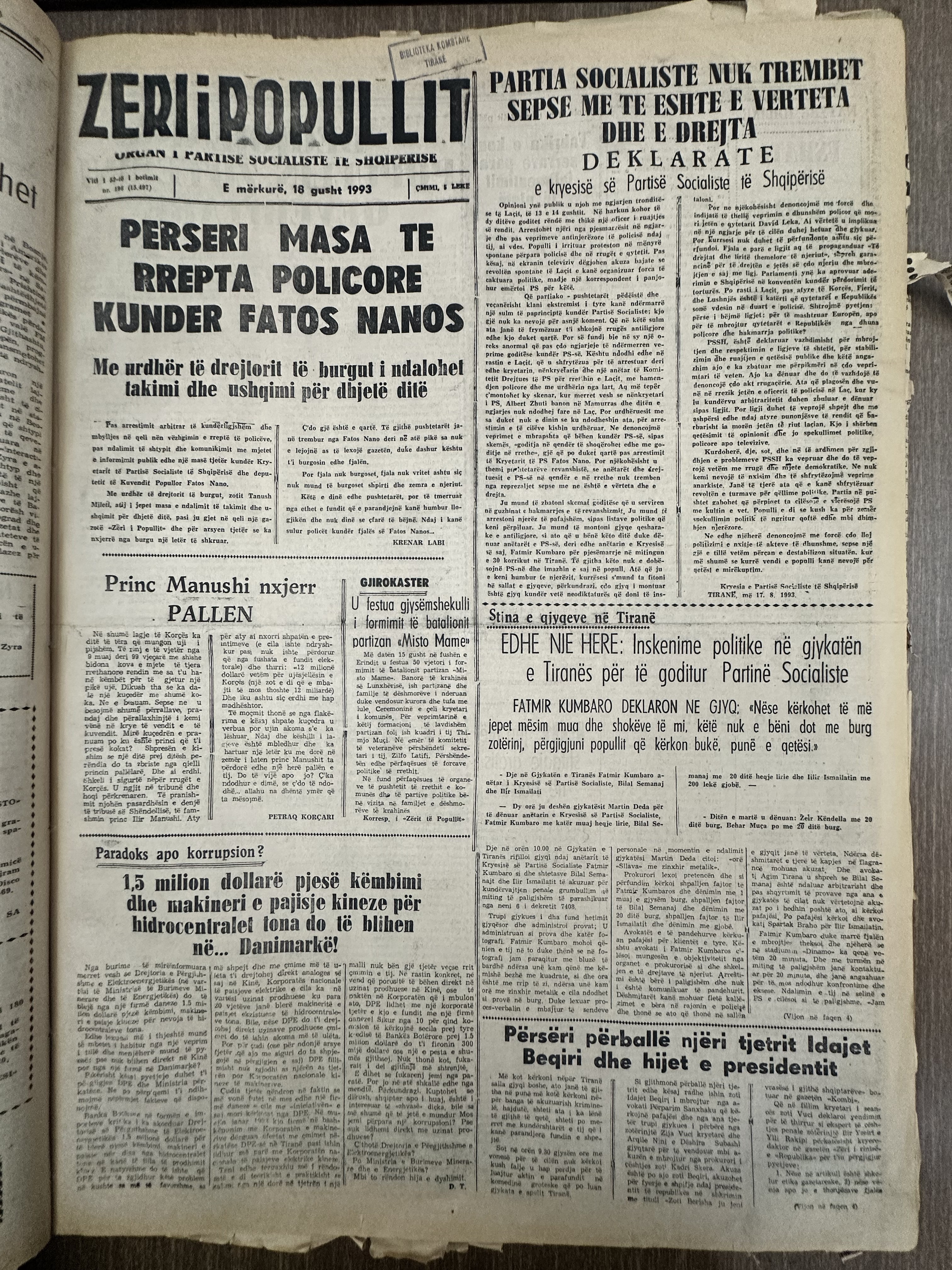 Zëri i Popullit 1993-08-18